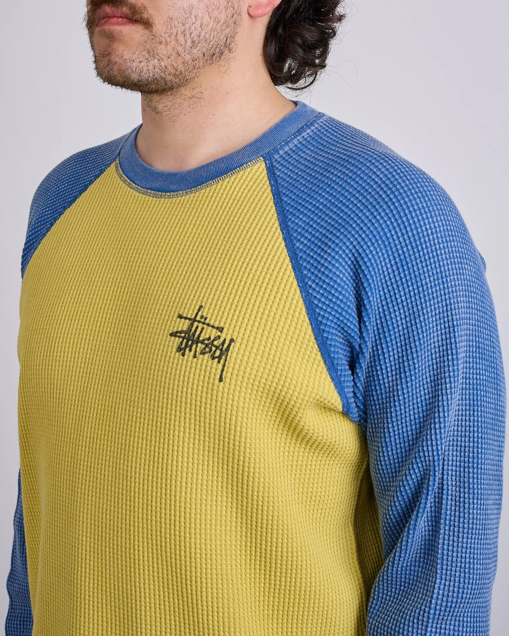 Stussy Raglan Thermal 2 Tone Yellow