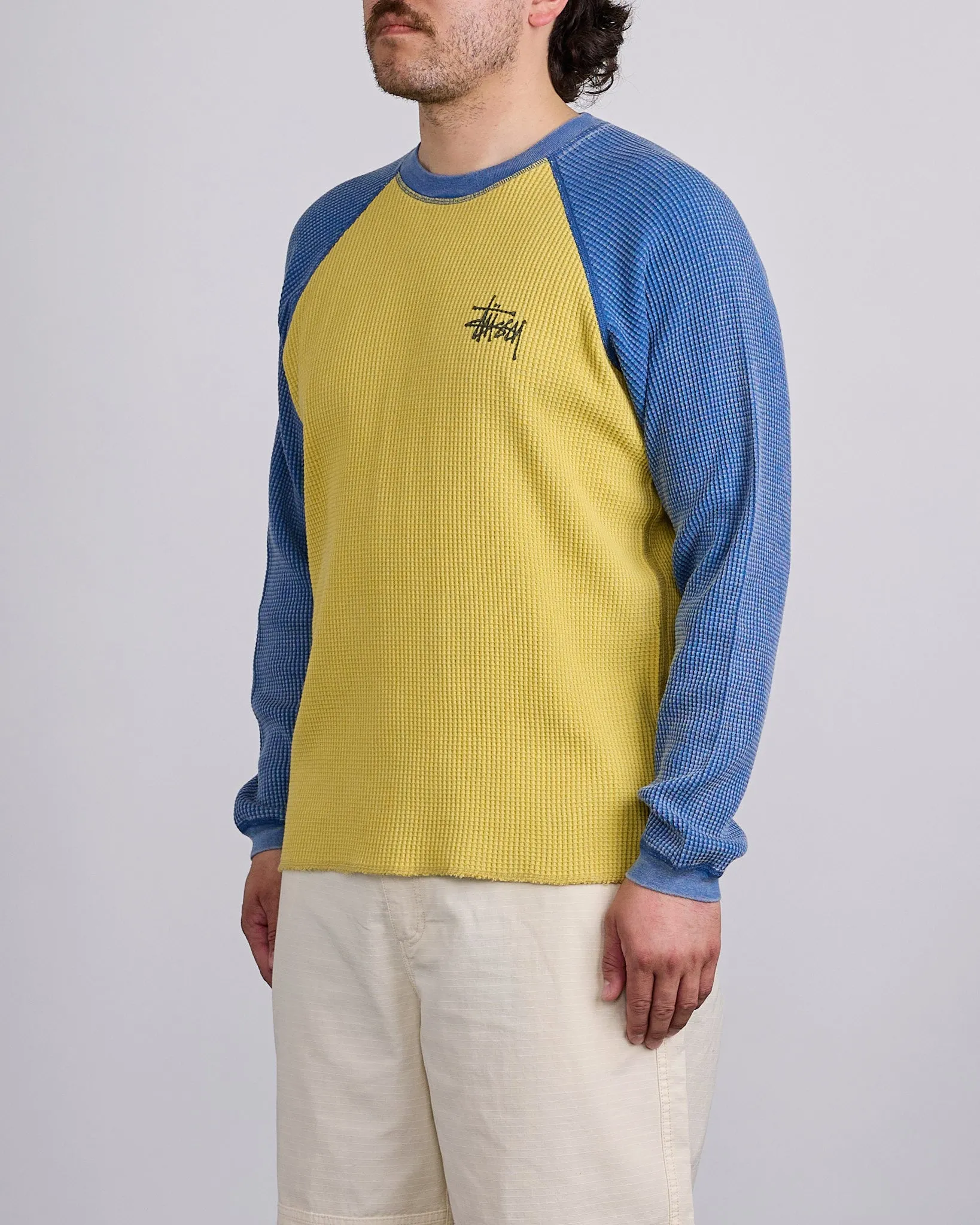 Stussy Raglan Thermal 2 Tone Yellow