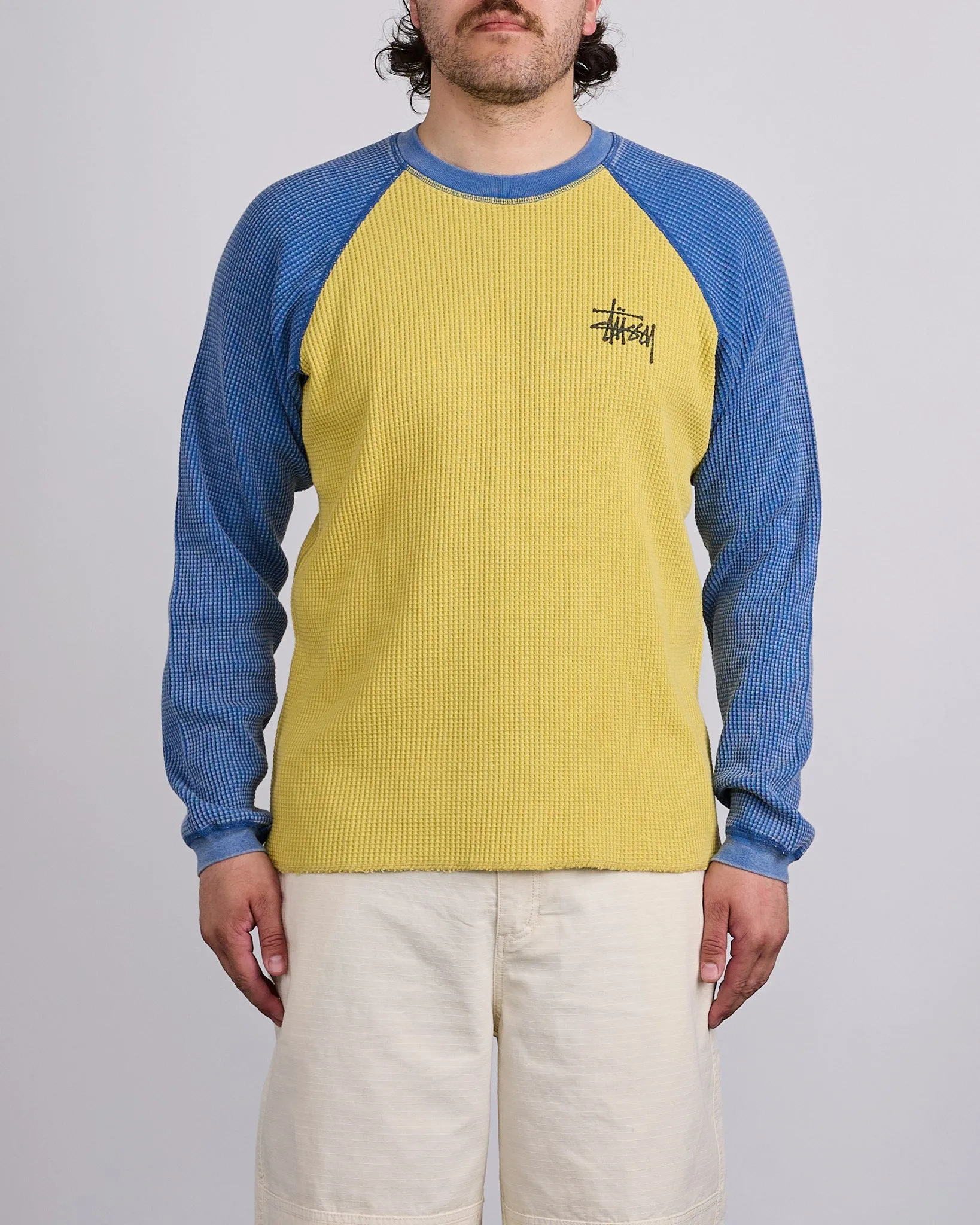 Stussy Raglan Thermal 2 Tone Yellow