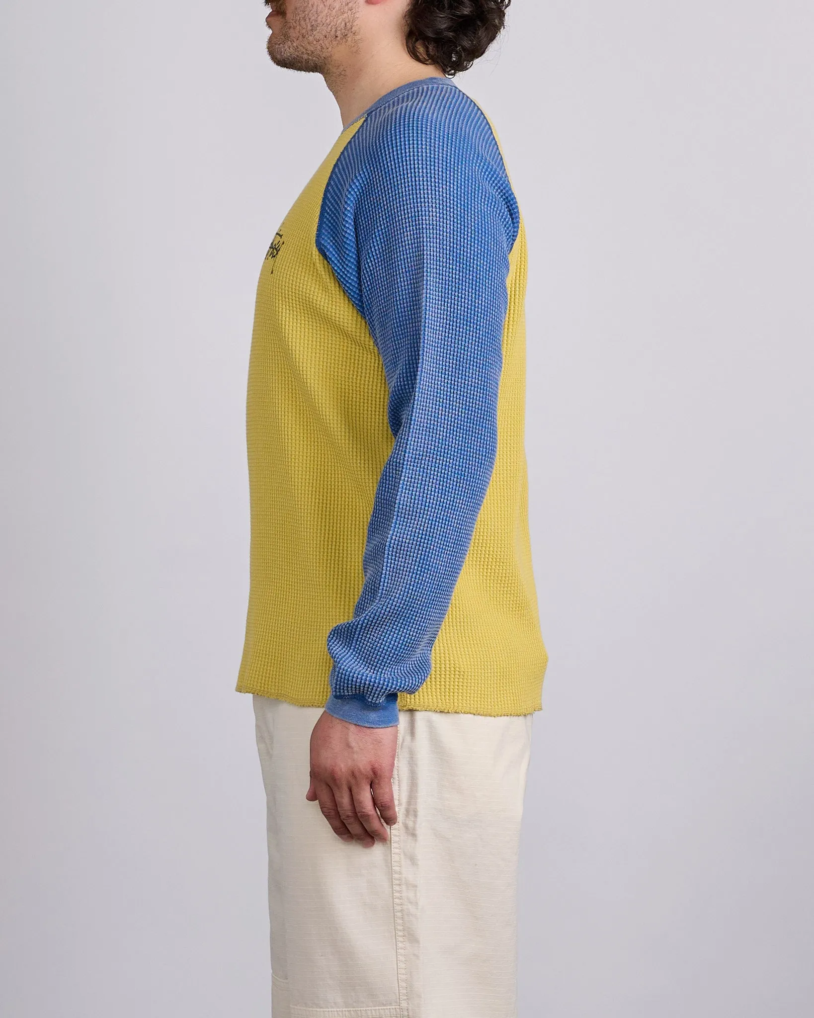 Stussy Raglan Thermal 2 Tone Yellow