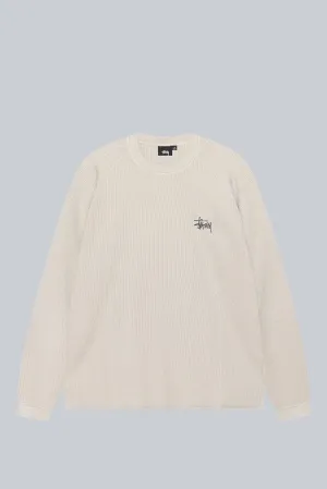 STUSSY RAGLAN THERMAL LONGSLEEVE BONE
