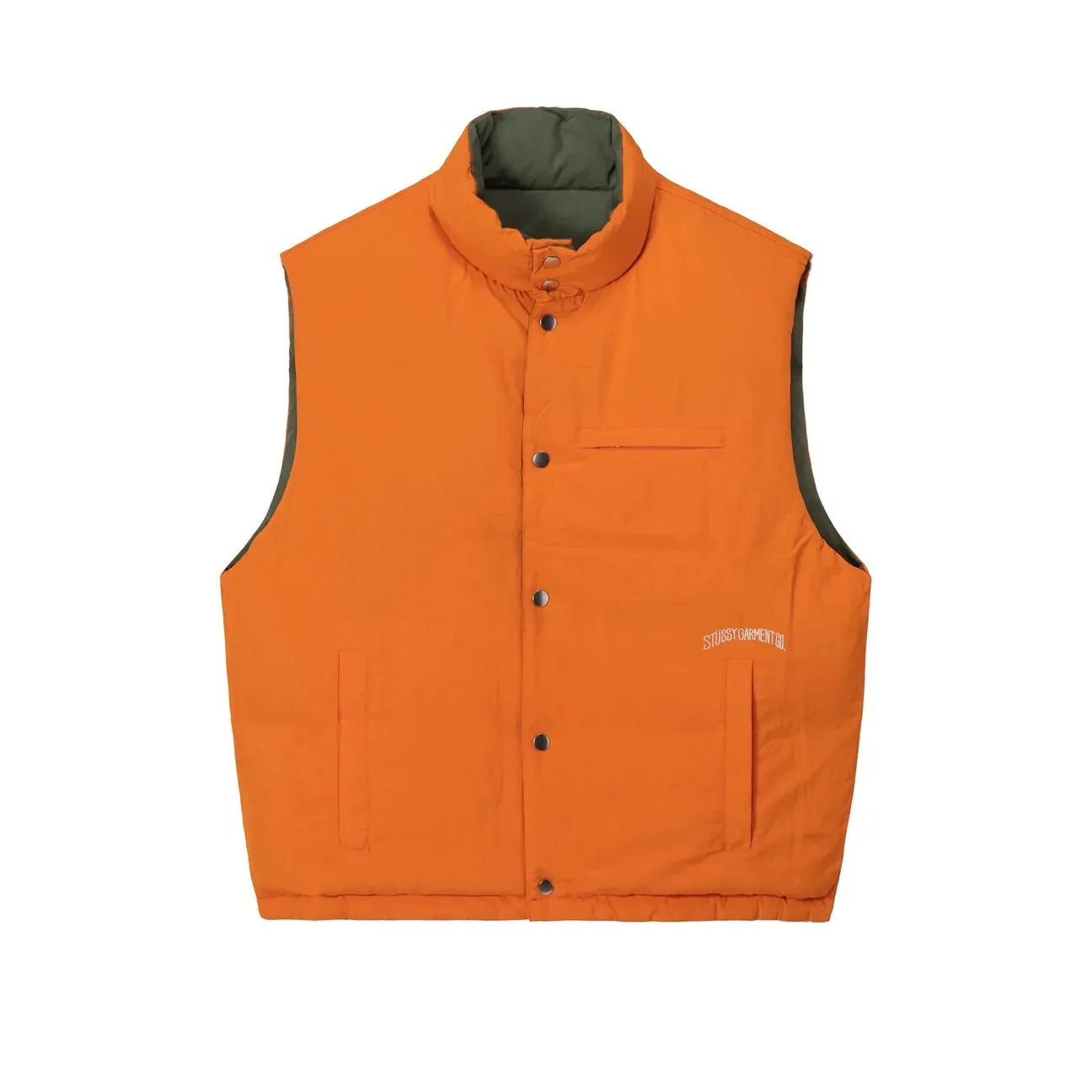 Stussy Reversible Down Workgear Vest// Olive/Orange
