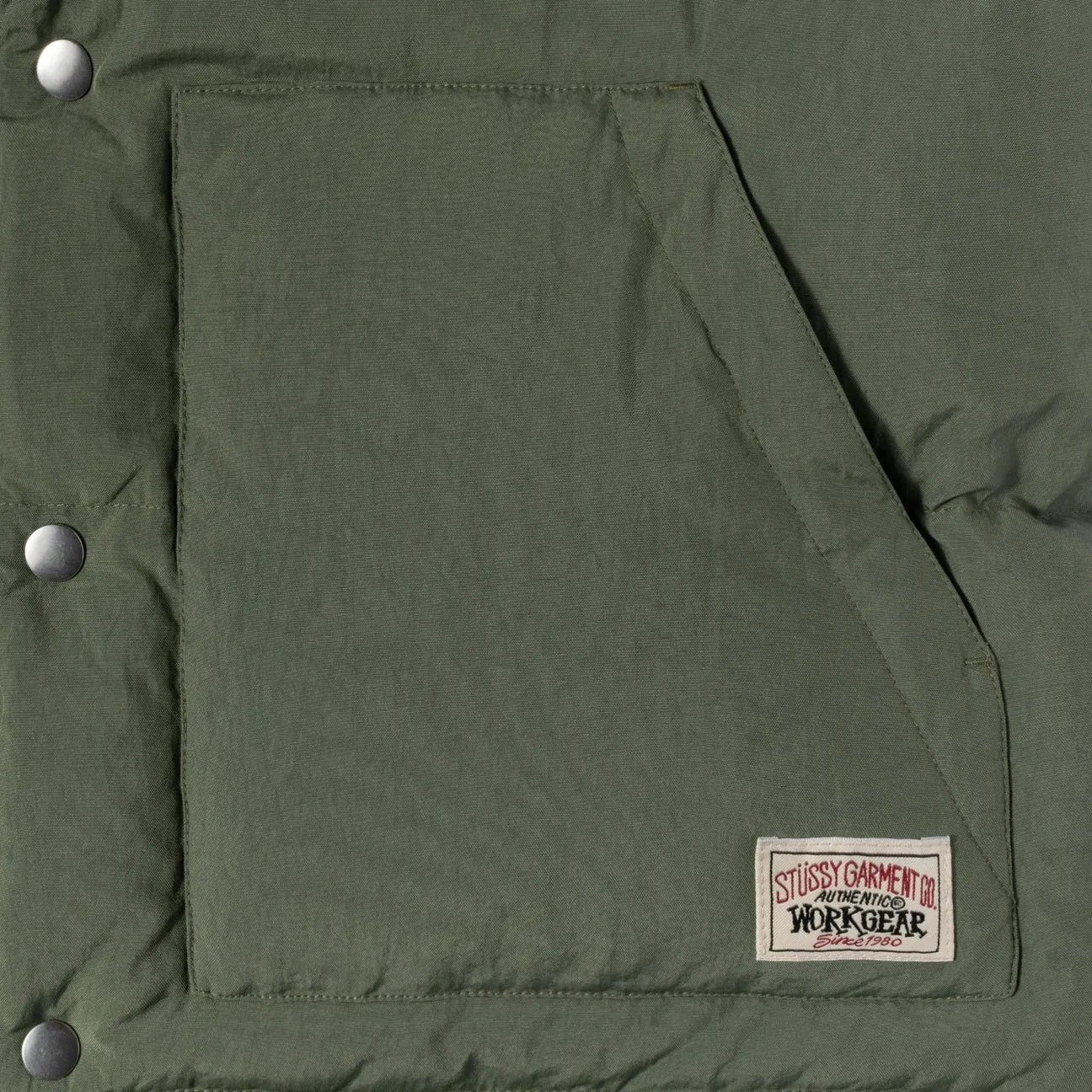 Stussy Reversible Down Workgear Vest// Olive/Orange