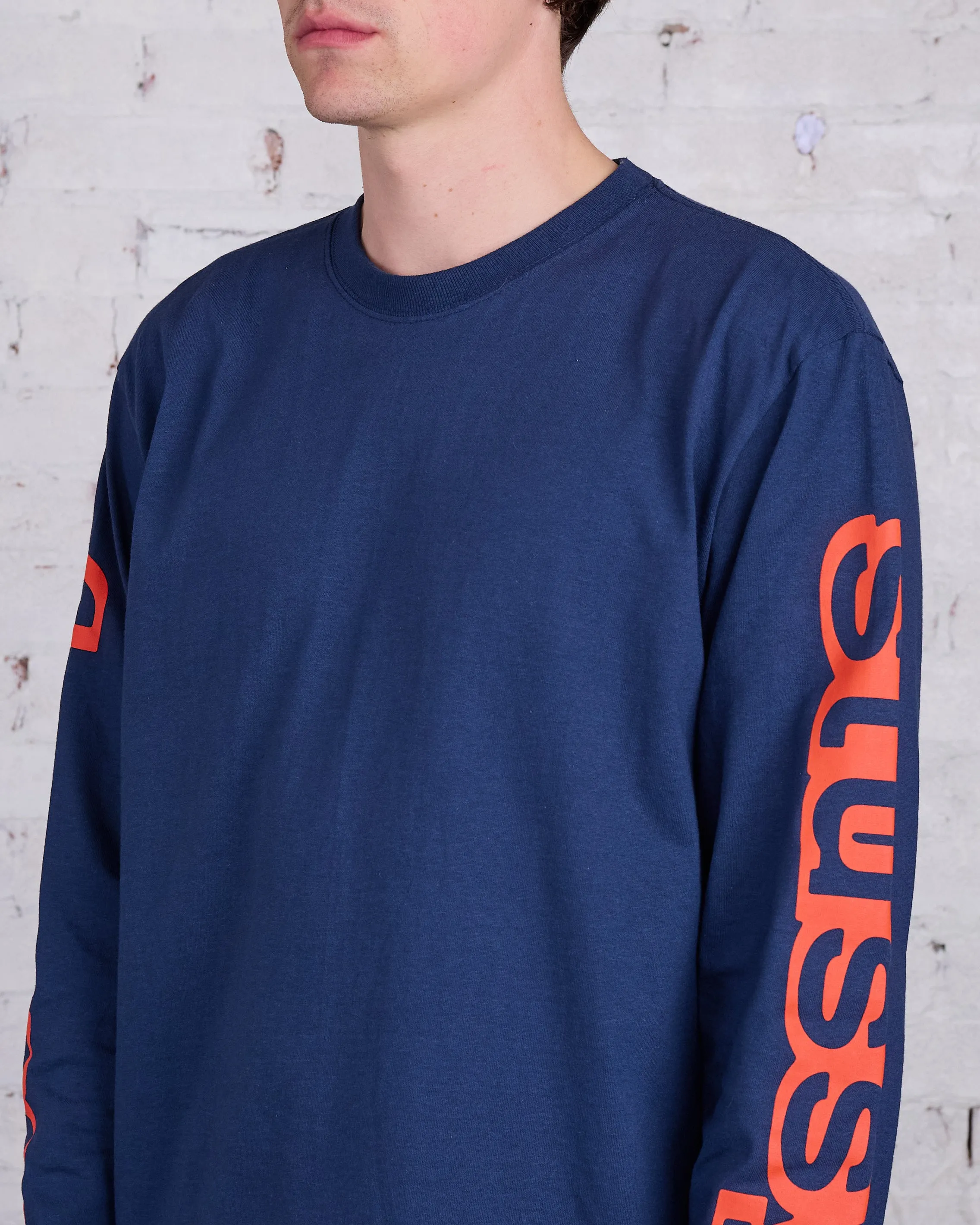 Stussy Sideways LS T-Shirt Navy