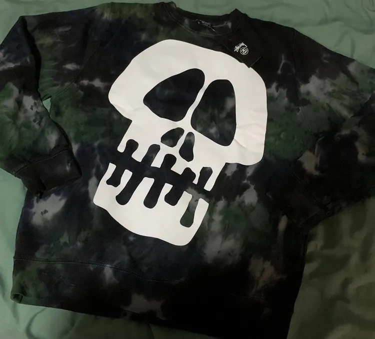 Stussy Skull Tie Dye Crewneck