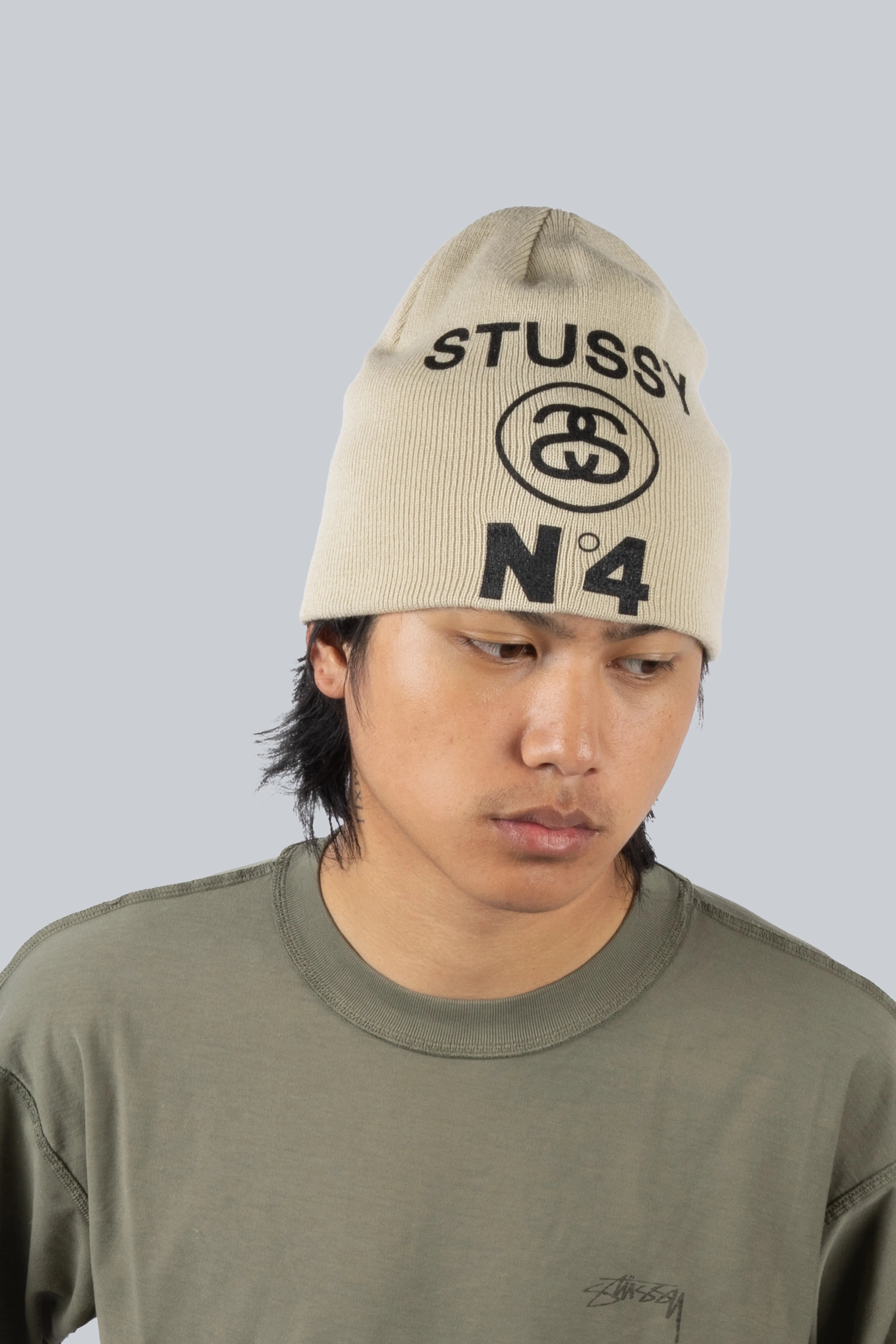 STUSSY SKULLCAP NUMBER 4 BONE