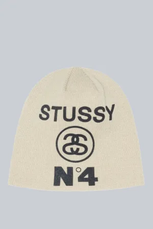 STUSSY SKULLCAP NUMBER 4 BONE