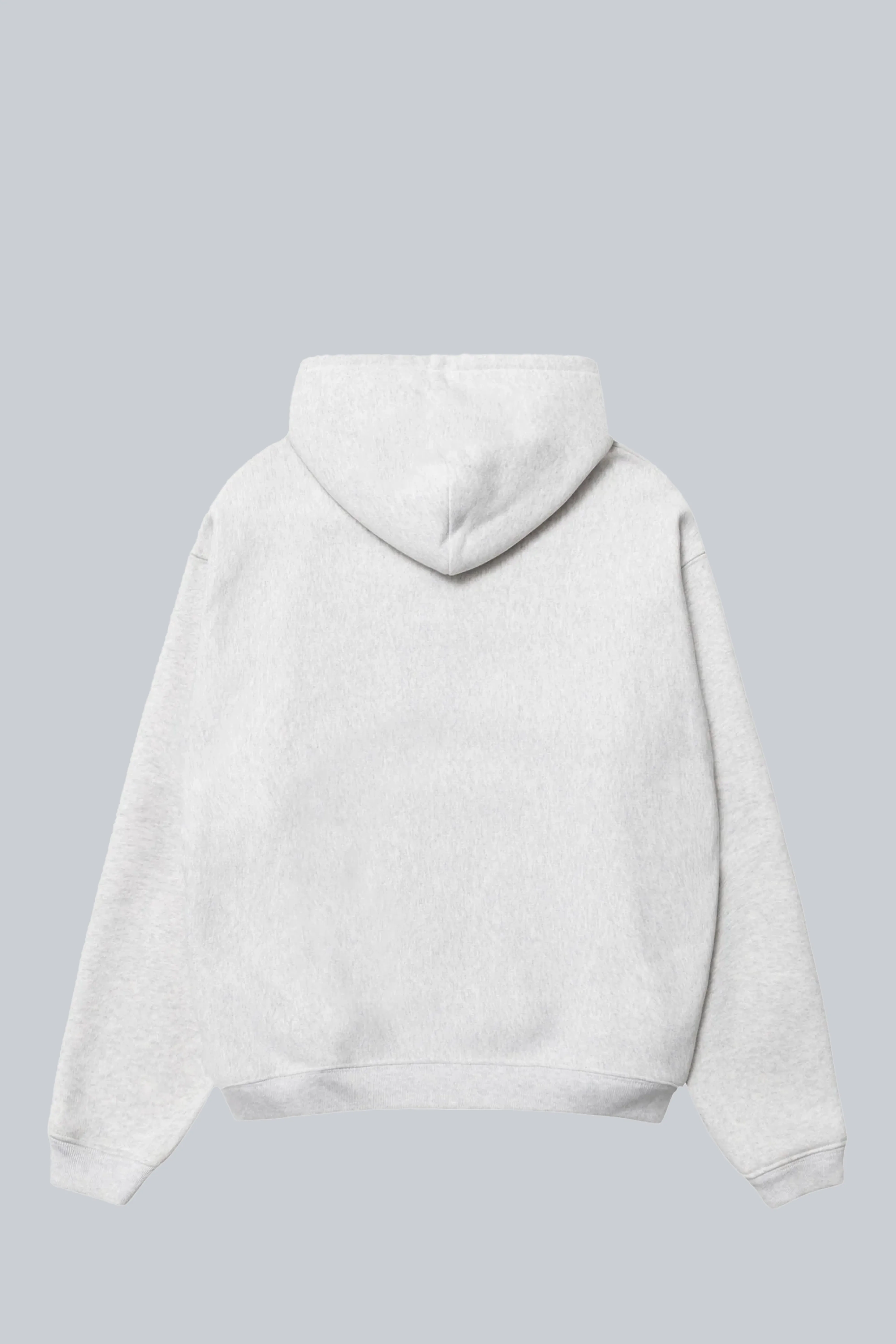 STUSSY STU APPLIQUE HOOD ASH HEATHER