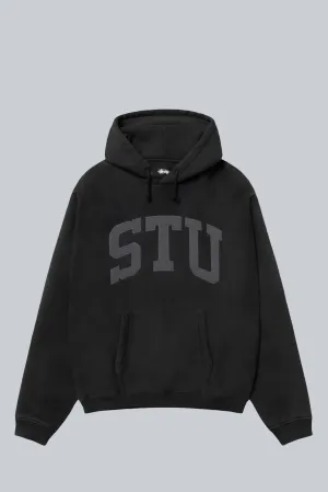 STUSSY STU APPLIQUE HOOD BLACK