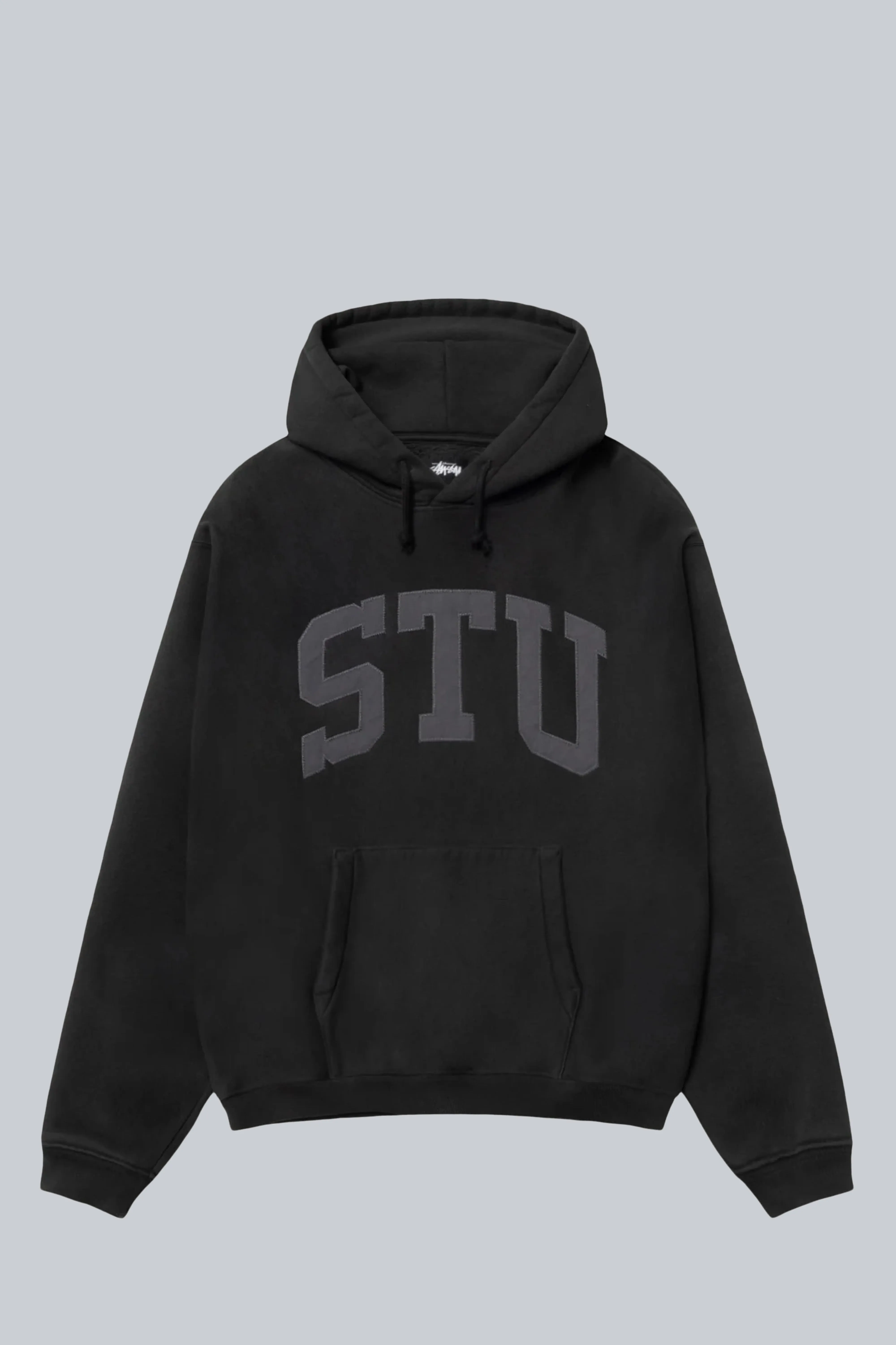 STUSSY STU APPLIQUE HOOD BLACK