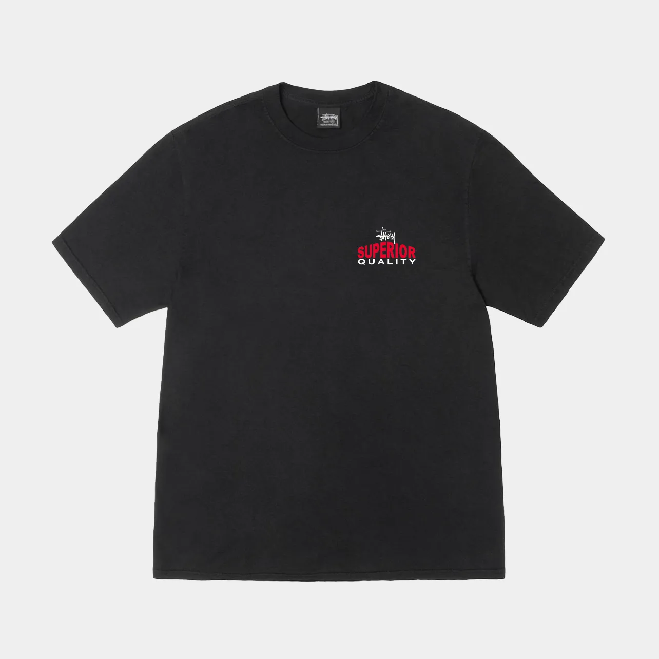 STUSSY SUPERIOR QUALITY TEE - BLACK