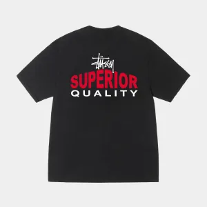 STUSSY SUPERIOR QUALITY TEE - BLACK