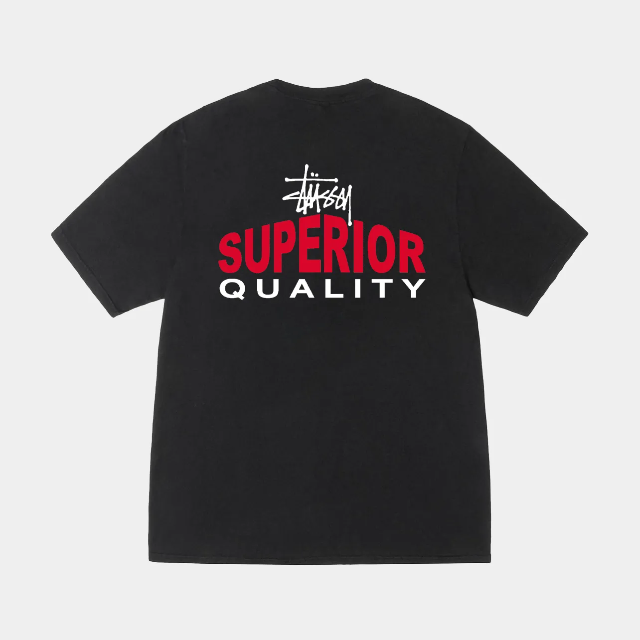 STUSSY SUPERIOR QUALITY TEE - BLACK