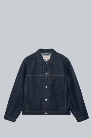 STUSSY TRUCKER DENIM RINSED INDIGO