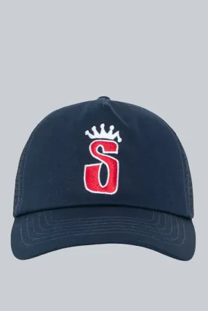 STUSSY TRUCKER S CROWN CAP NAVY