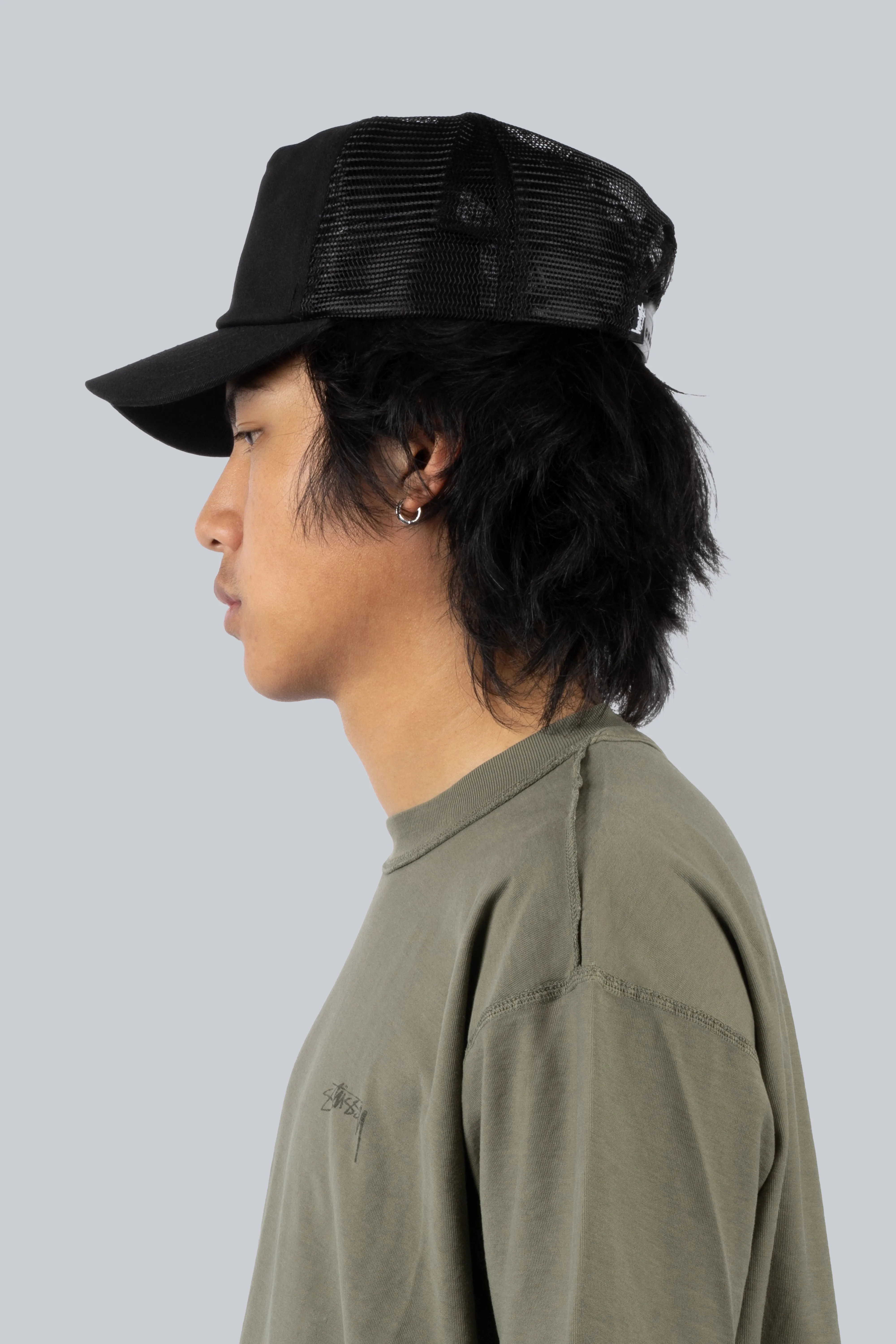 STUSSY TRUCKER S CROWN CAP SHADOW BLACK