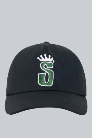 STUSSY TRUCKER S CROWN CAP SHADOW BLACK