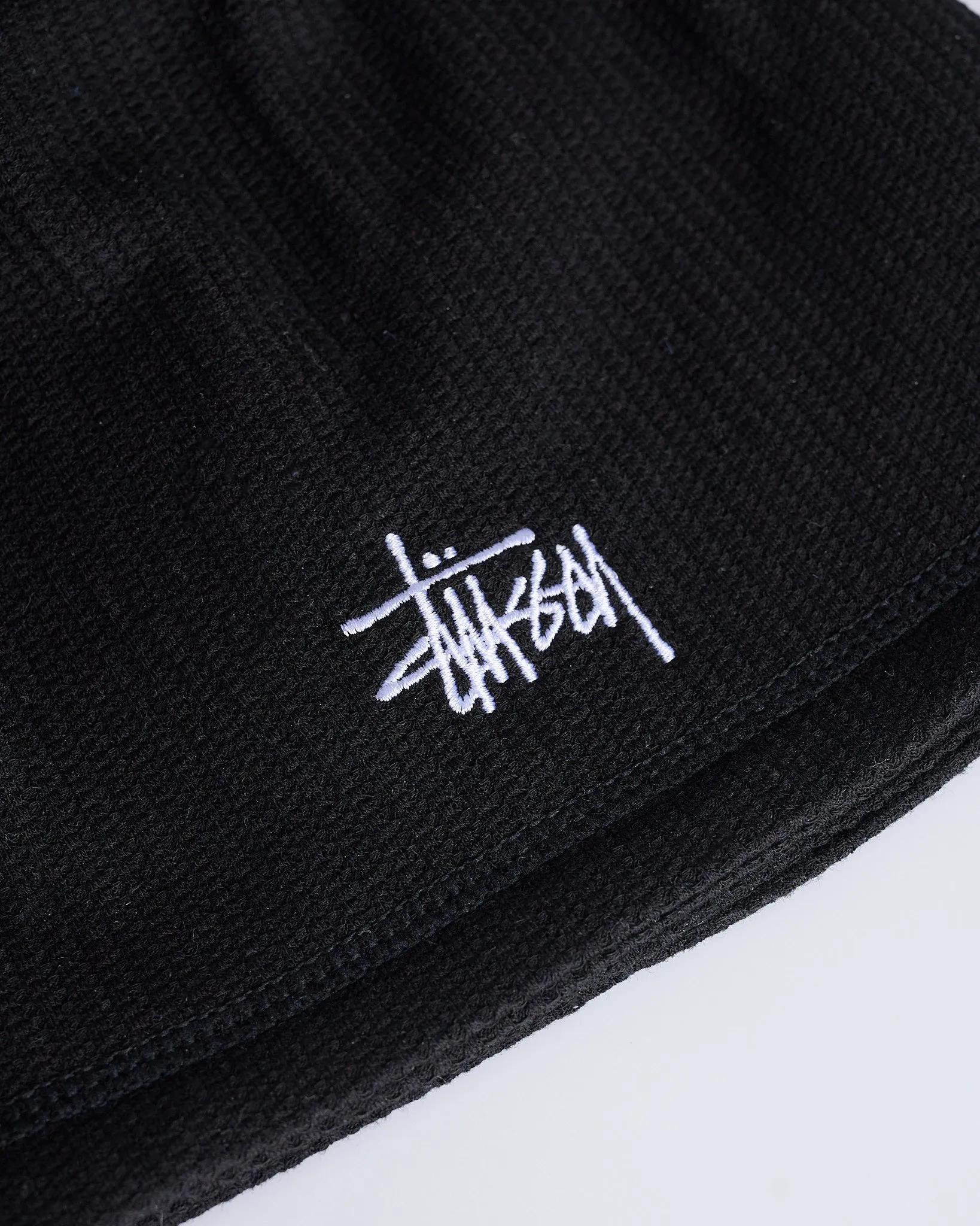 Stussy Waffle Skullcap Beanie Black