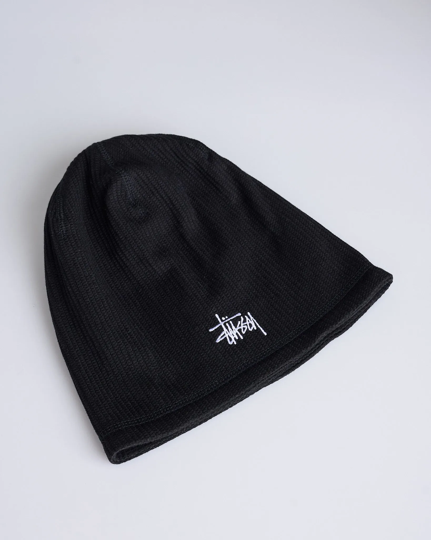 Stussy Waffle Skullcap Beanie Black