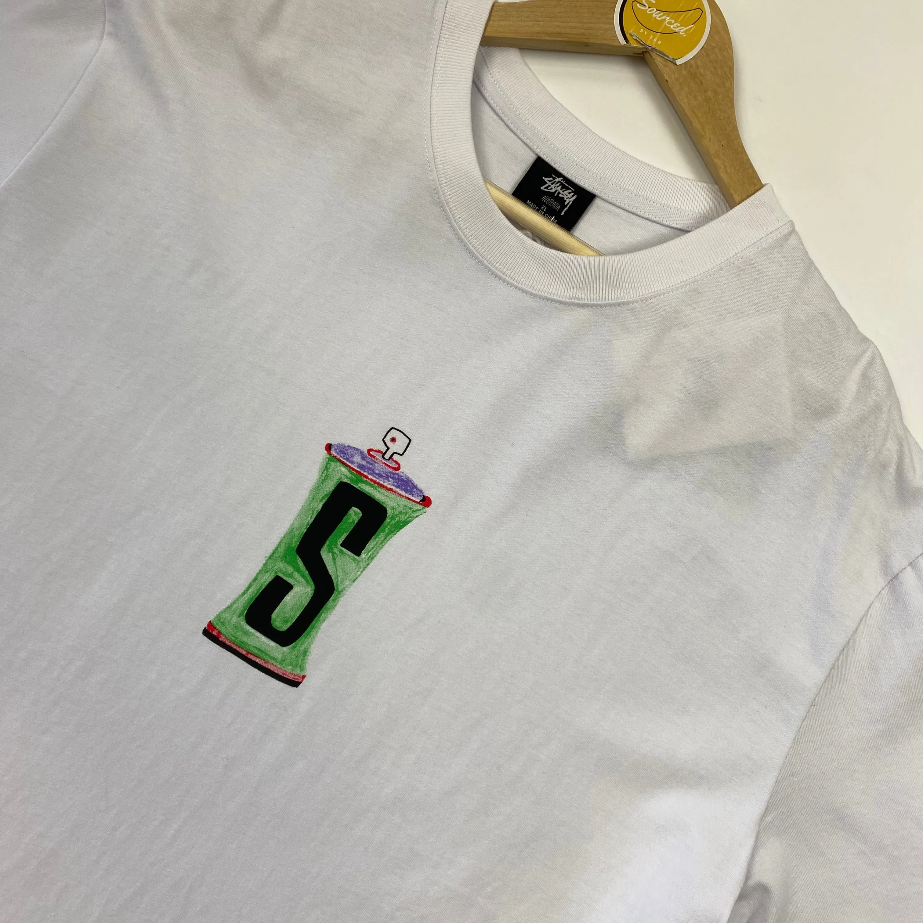 Stussy White Spray Can T-shirt
