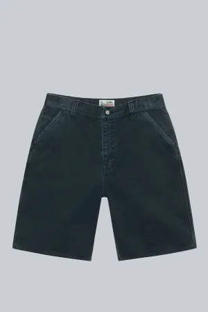 STUSSY WORK SHORT WASHED CANVAS BLACK