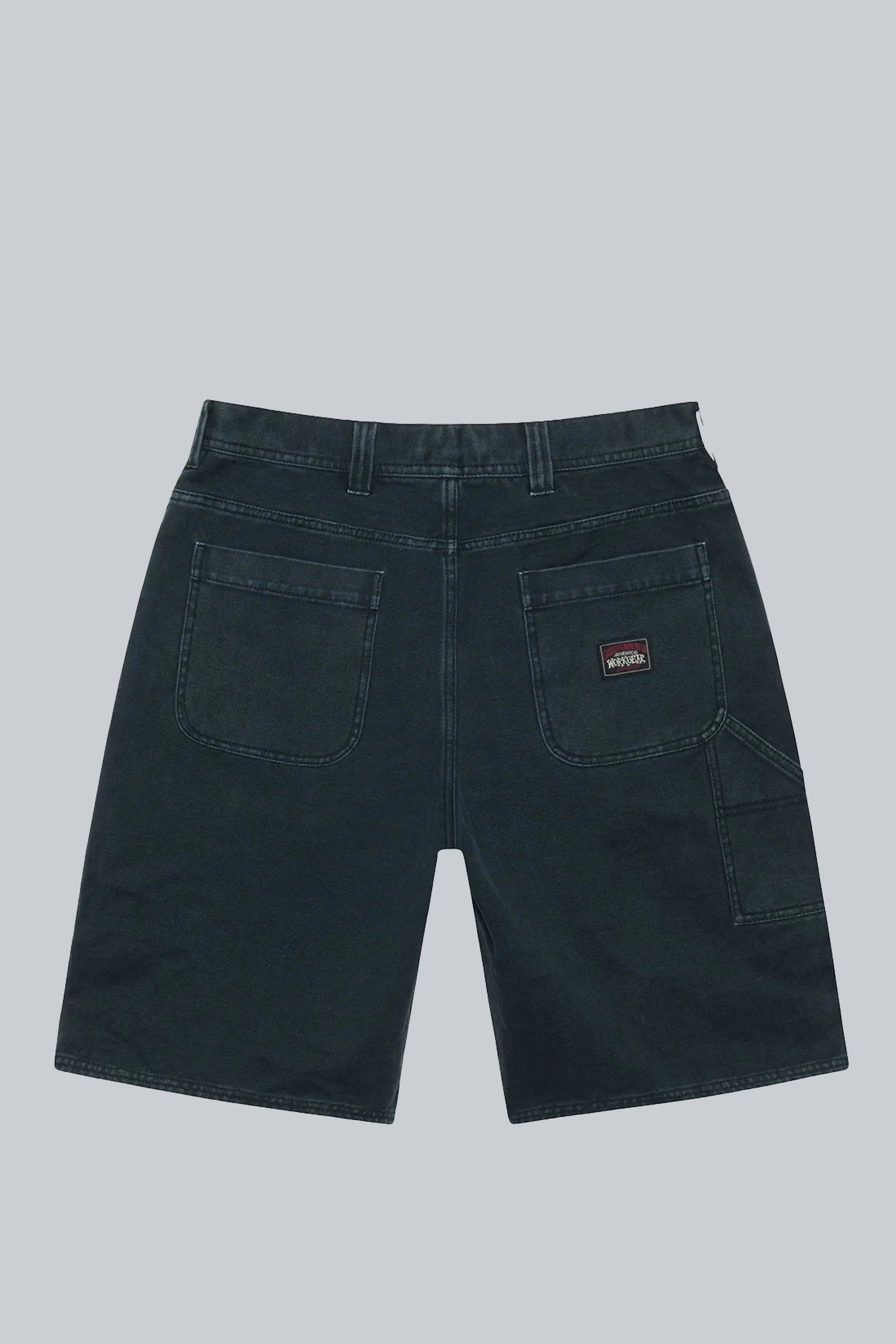 STUSSY WORK SHORT WASHED CANVAS BLACK