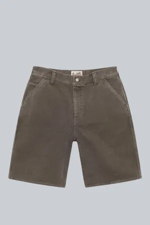 STUSSY WORK SHORT WASHED CANVAS BROWN