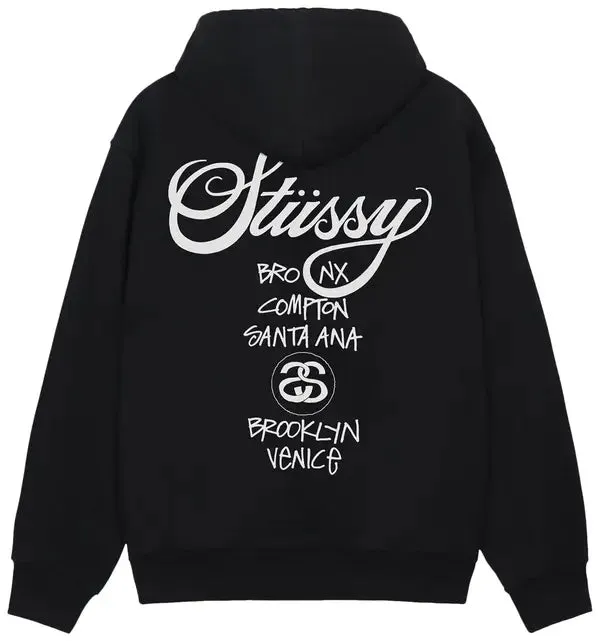 Stussy World Tour Hoodie 'Black'