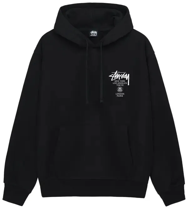 Stussy World Tour Hoodie 'Black'