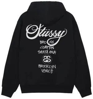 Stussy World Tour Hoodie 'Black'