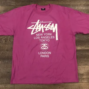 Stussy World Tour Tee (Magenta)