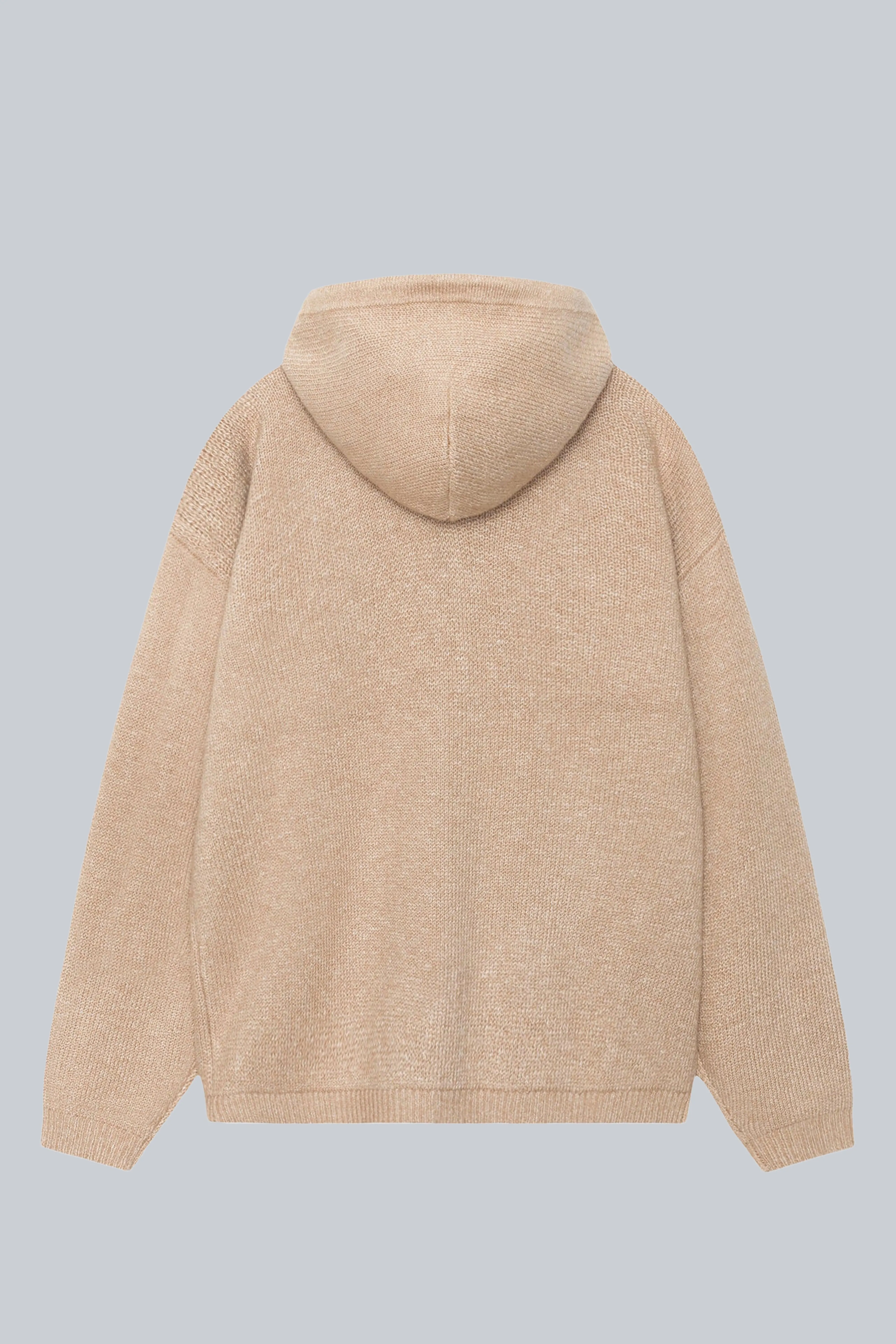 STUSSY ZIP UP HOODED SWEATER CAMEL