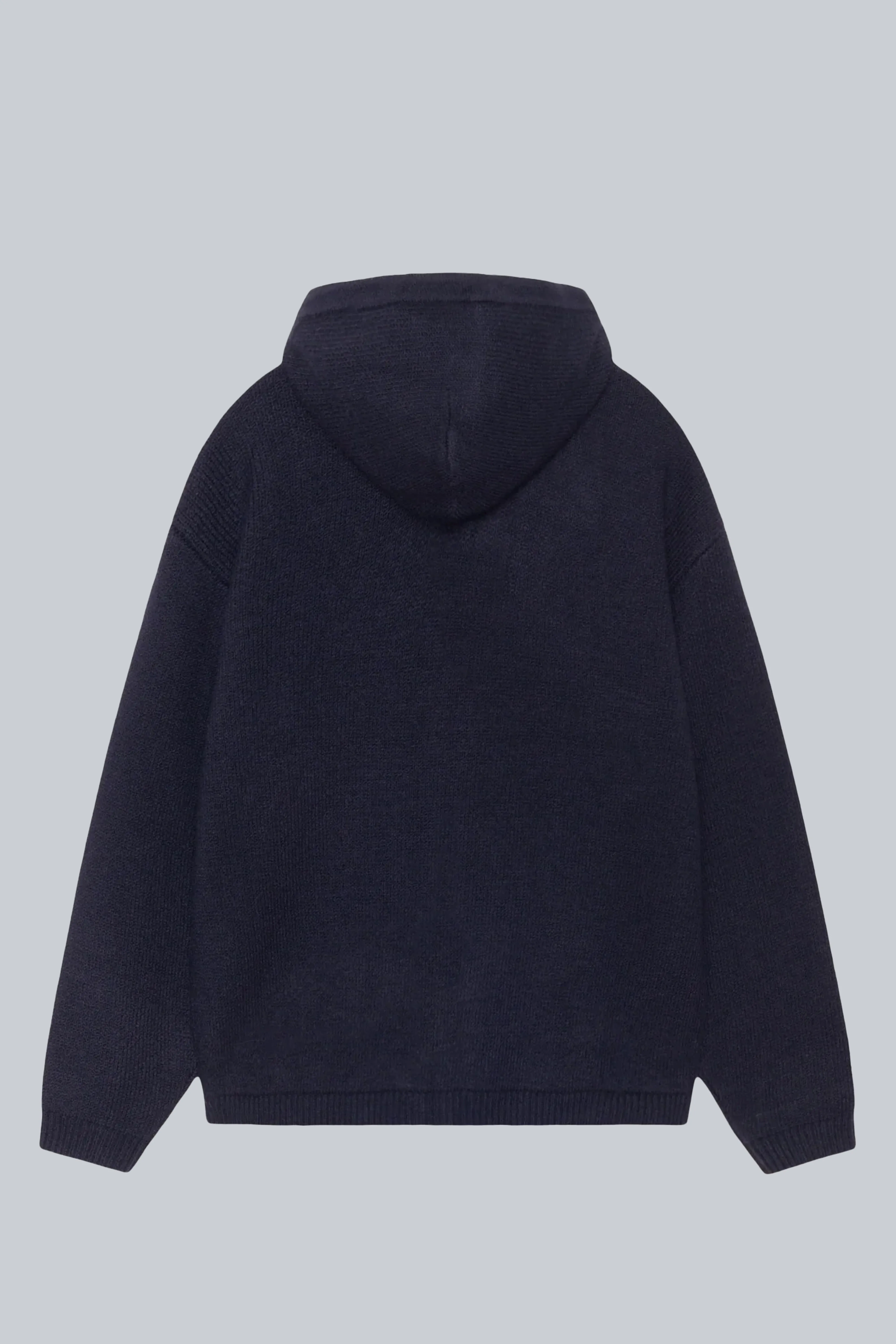 STUSSY ZIP UP HOODED SWEATER NAVY