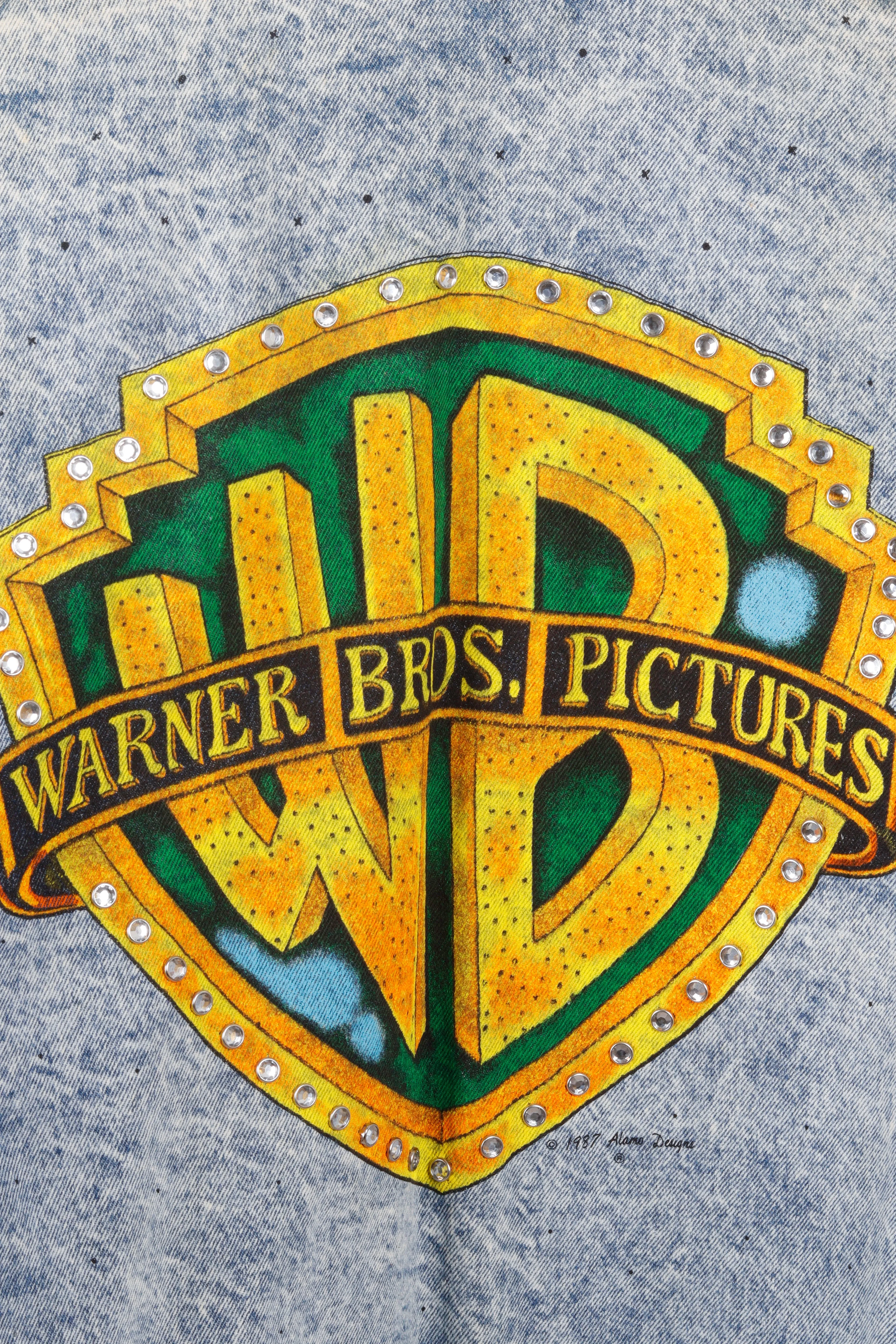Vintage 1987 Tony Alamo 'Warner Bros Pictures' Hand-Painted Denim Jacket