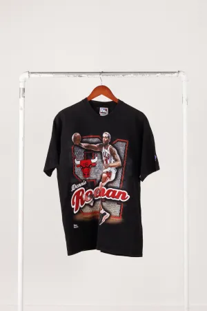 Vintage 1996 Chicago Bulls 'Dennis Rodman 91 Jersey Graphic' T-Shirt