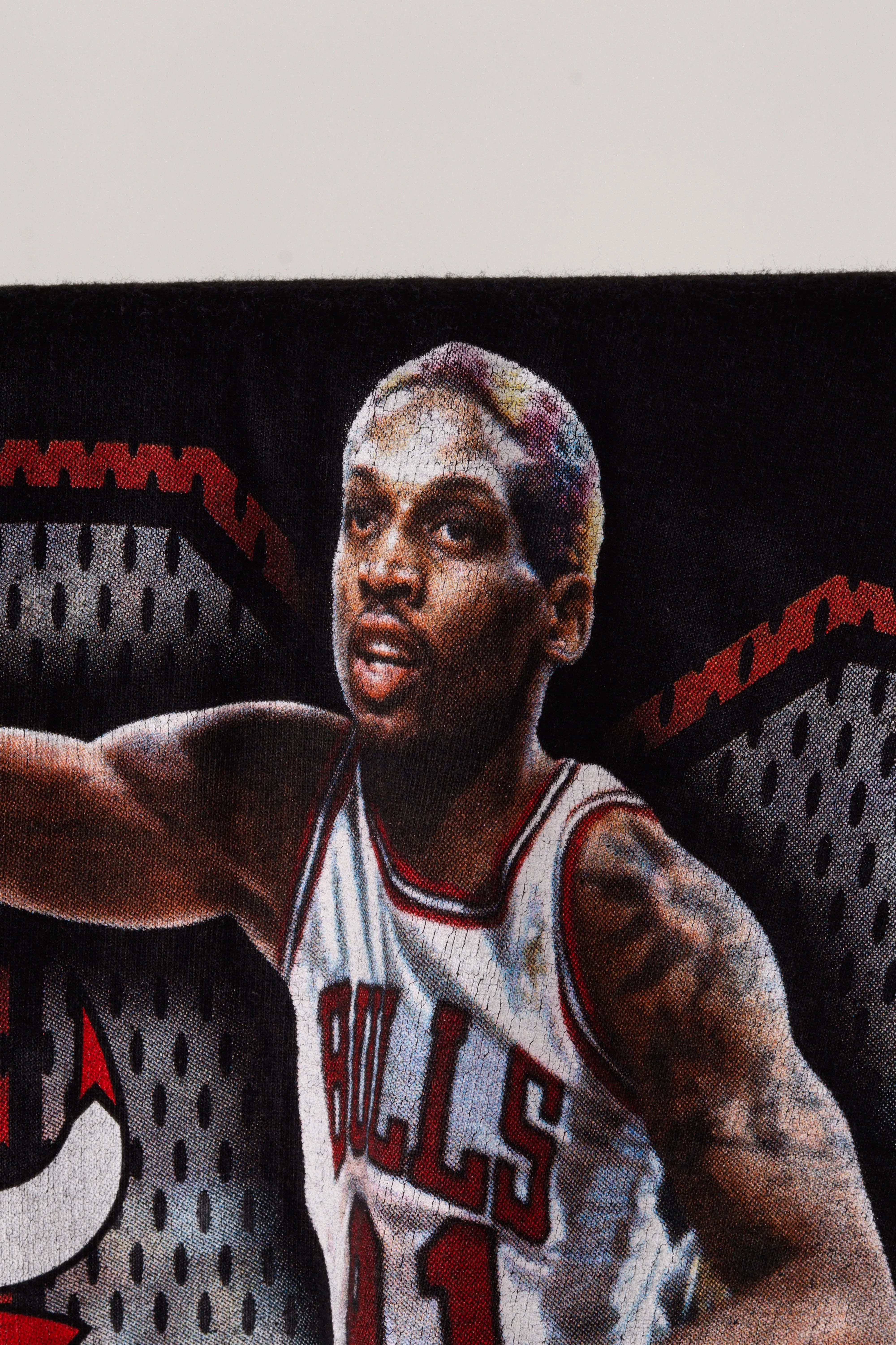 Vintage 1996 Chicago Bulls 'Dennis Rodman 91 Jersey Graphic' T-Shirt
