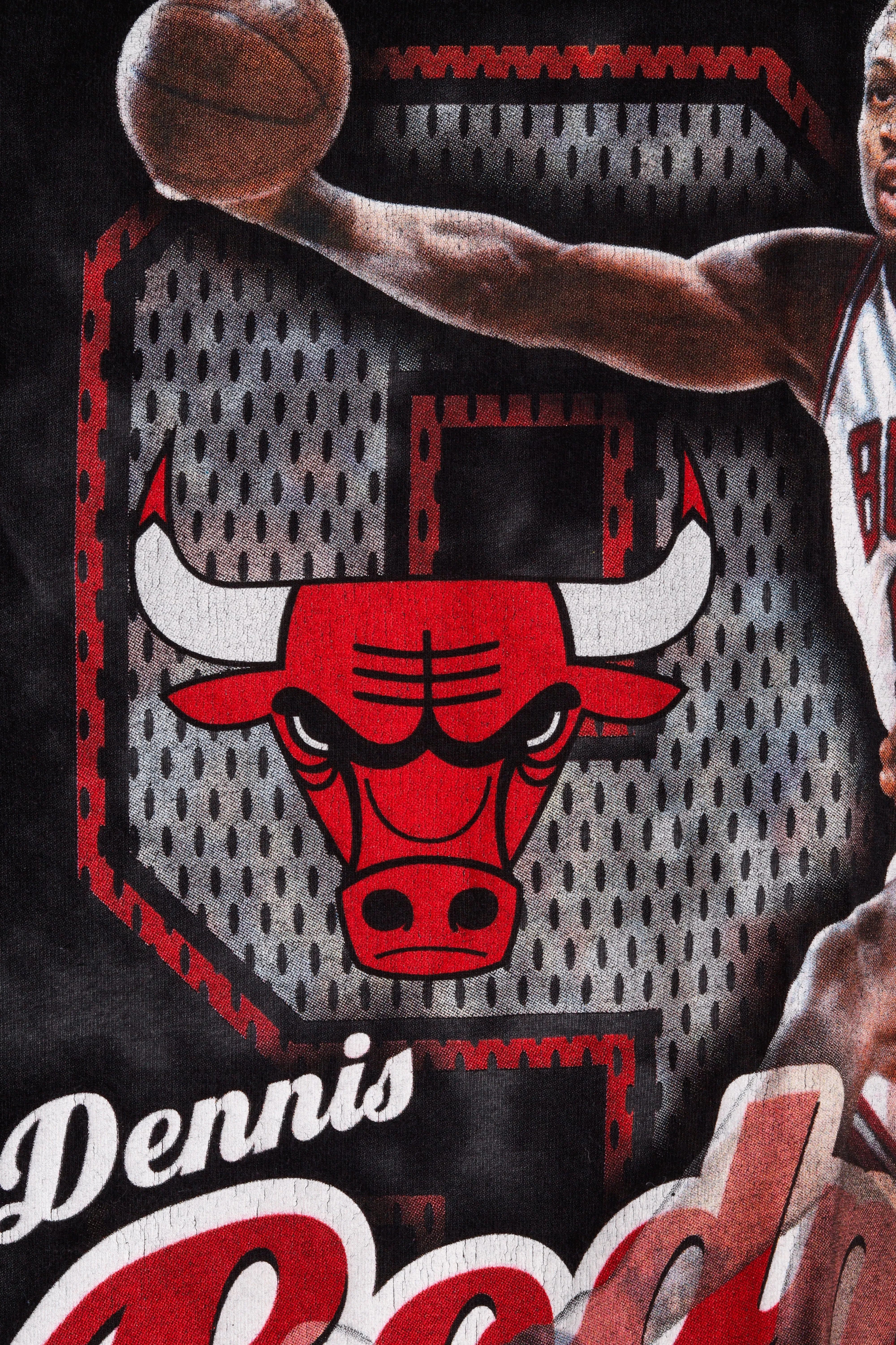 Vintage 1996 Chicago Bulls 'Dennis Rodman 91 Jersey Graphic' T-Shirt