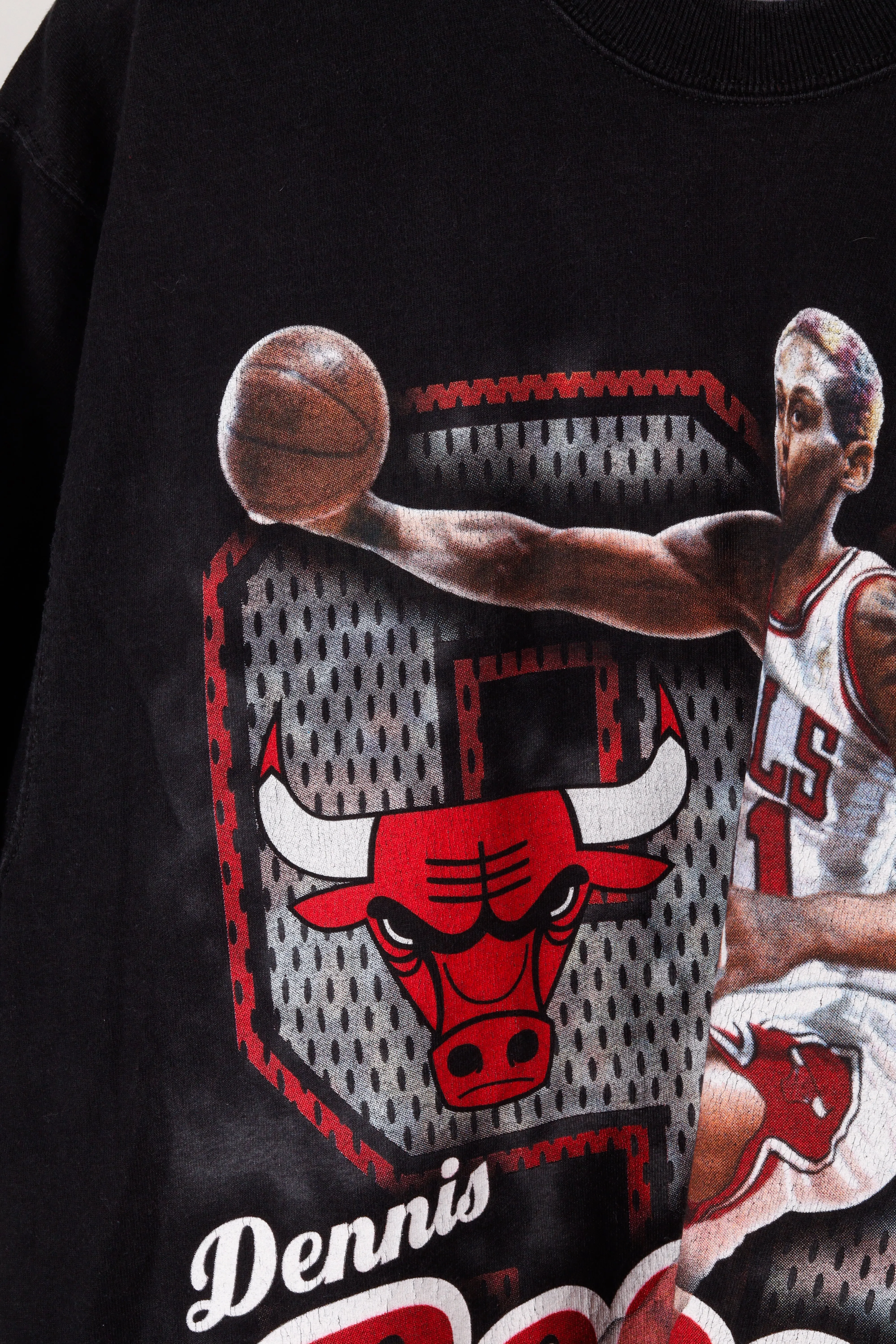 Vintage 1996 Chicago Bulls 'Dennis Rodman 91 Jersey Graphic' T-Shirt
