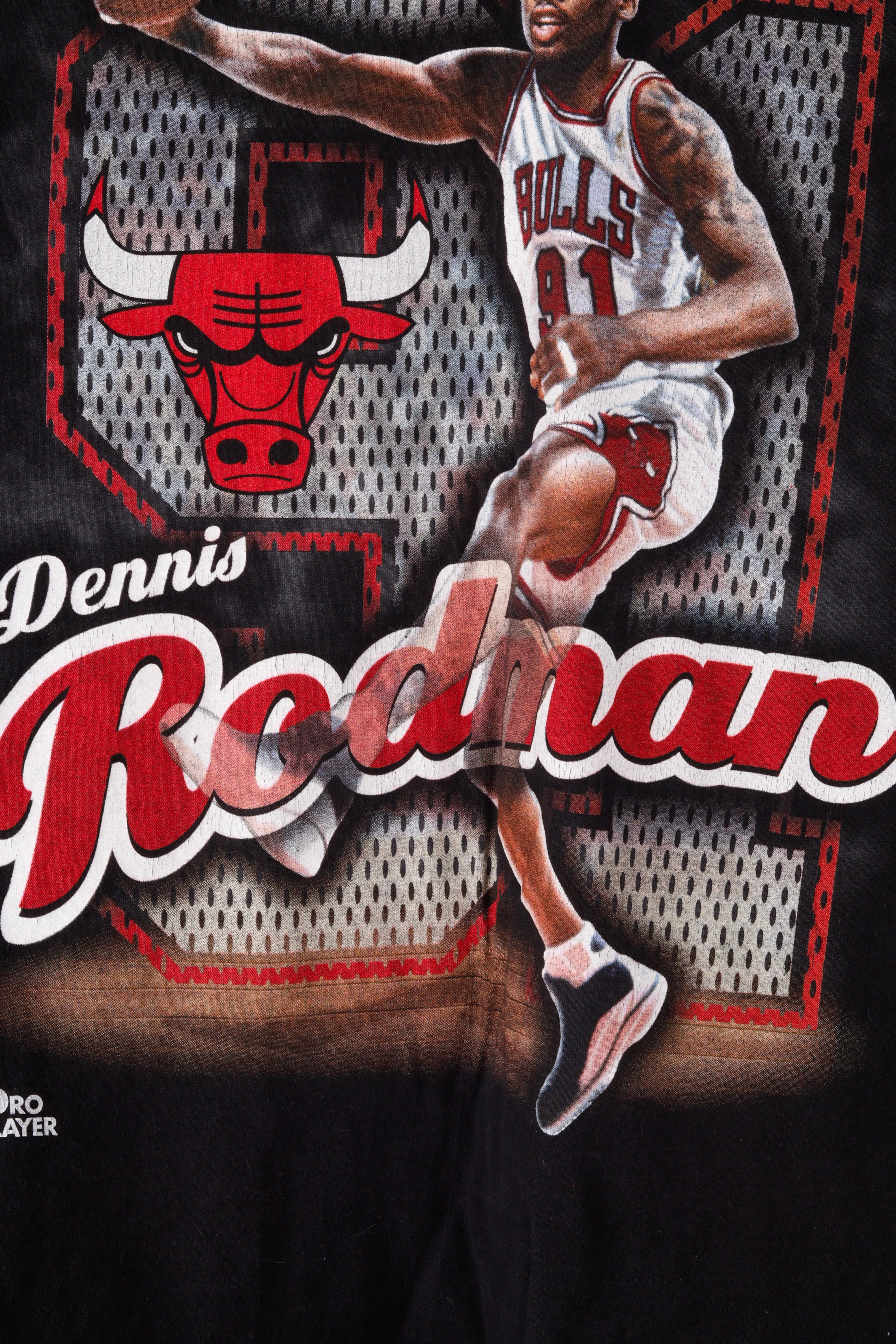 Vintage 1996 Chicago Bulls 'Dennis Rodman 91 Jersey Graphic' T-Shirt