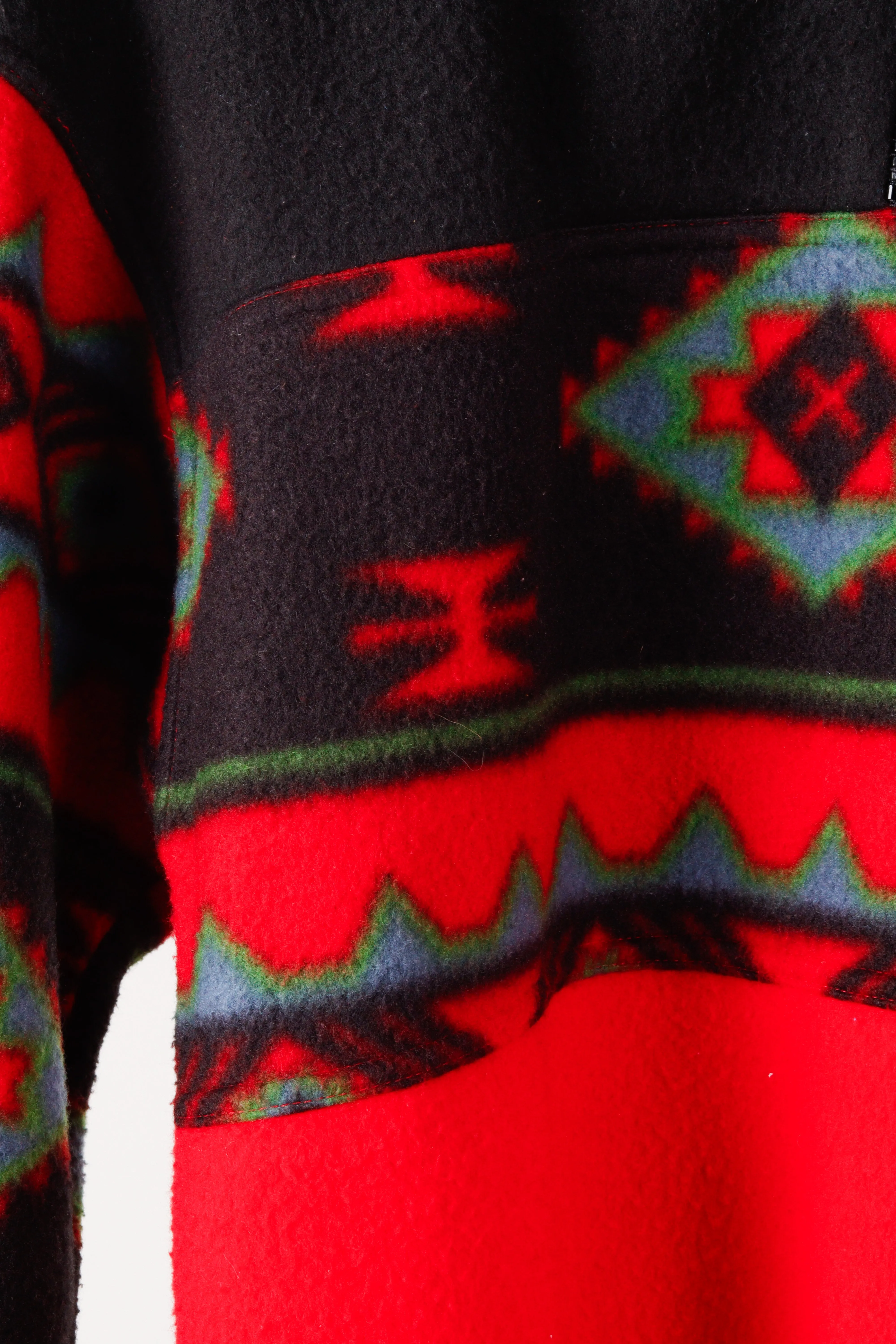 Vintage 80's Bugle Boy 'Aztec Pattern' Fleece Pullover Sweater