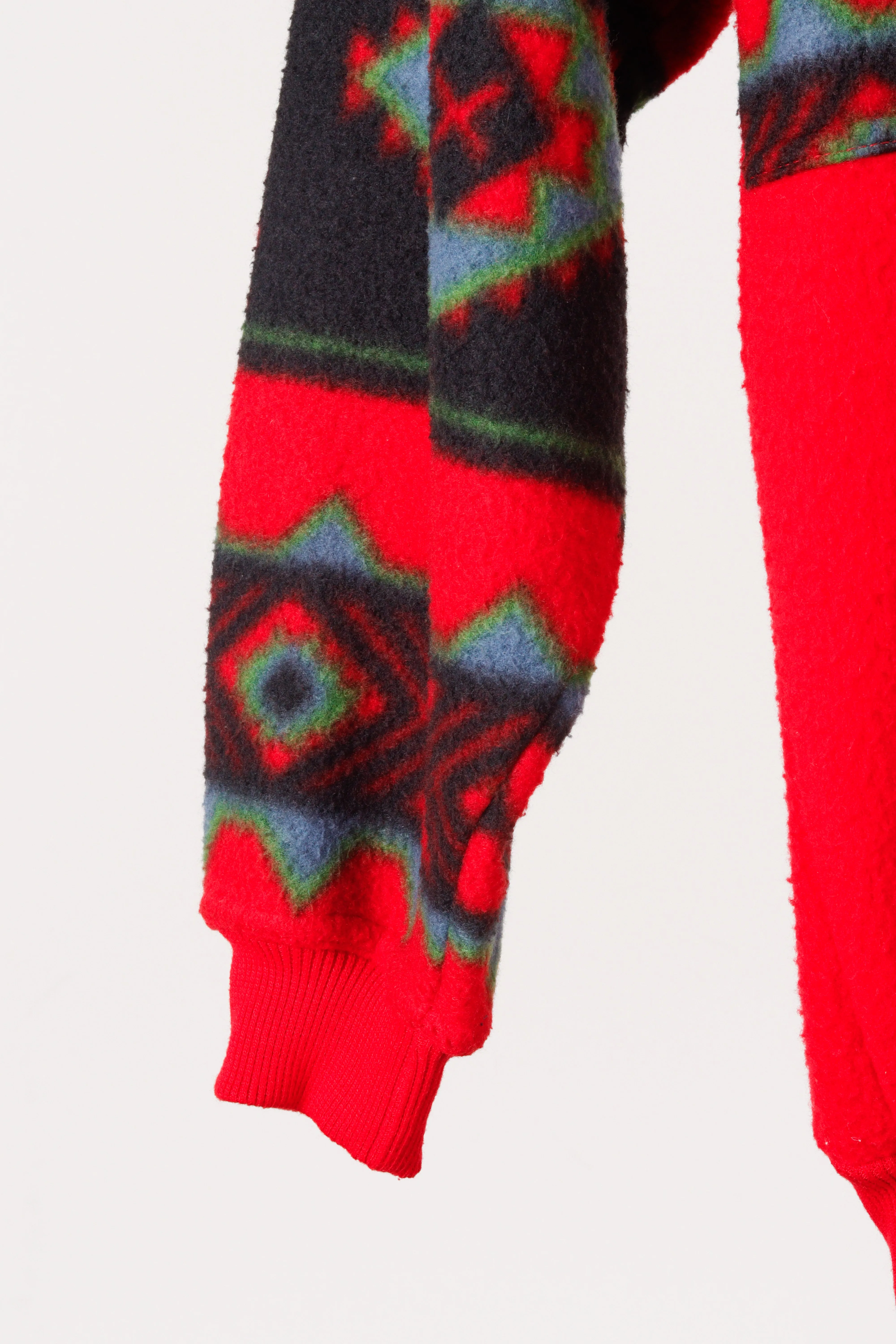 Vintage 80's Bugle Boy 'Aztec Pattern' Fleece Pullover Sweater