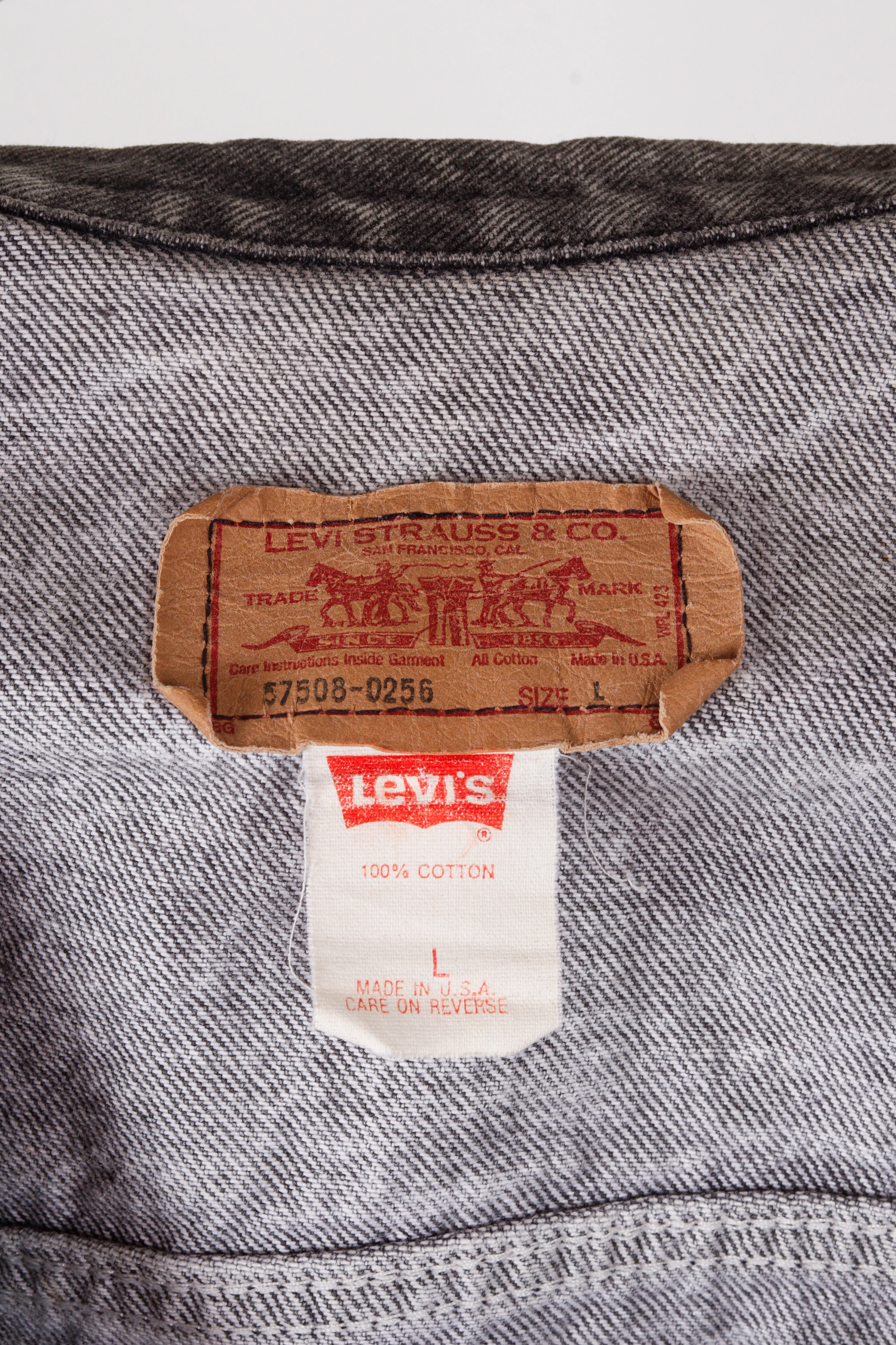 Vintage 80's Levi's 'Acid Wash' Denim Jacket Black