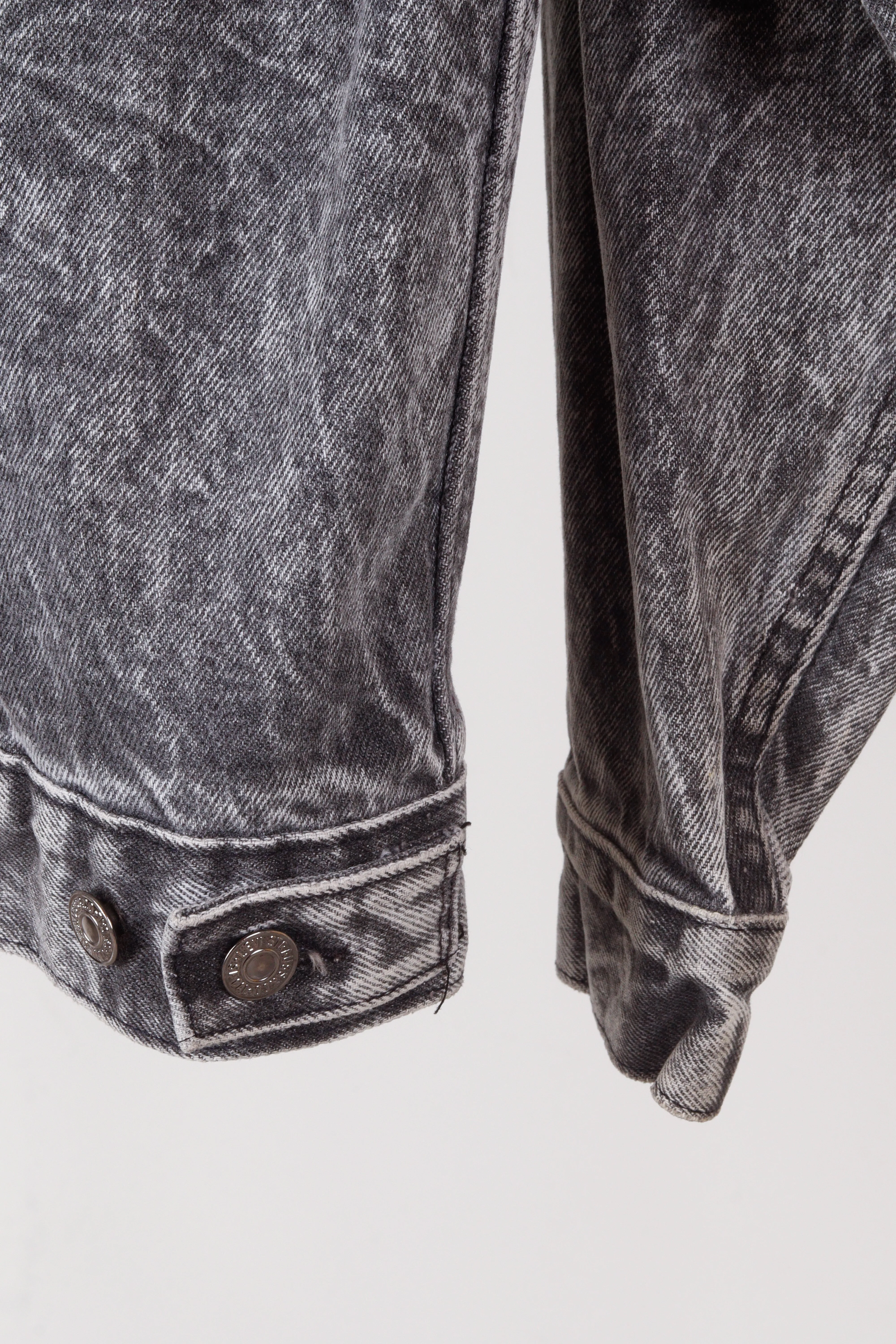 Vintage 80's Levi's 'Acid Wash' Denim Jacket Black