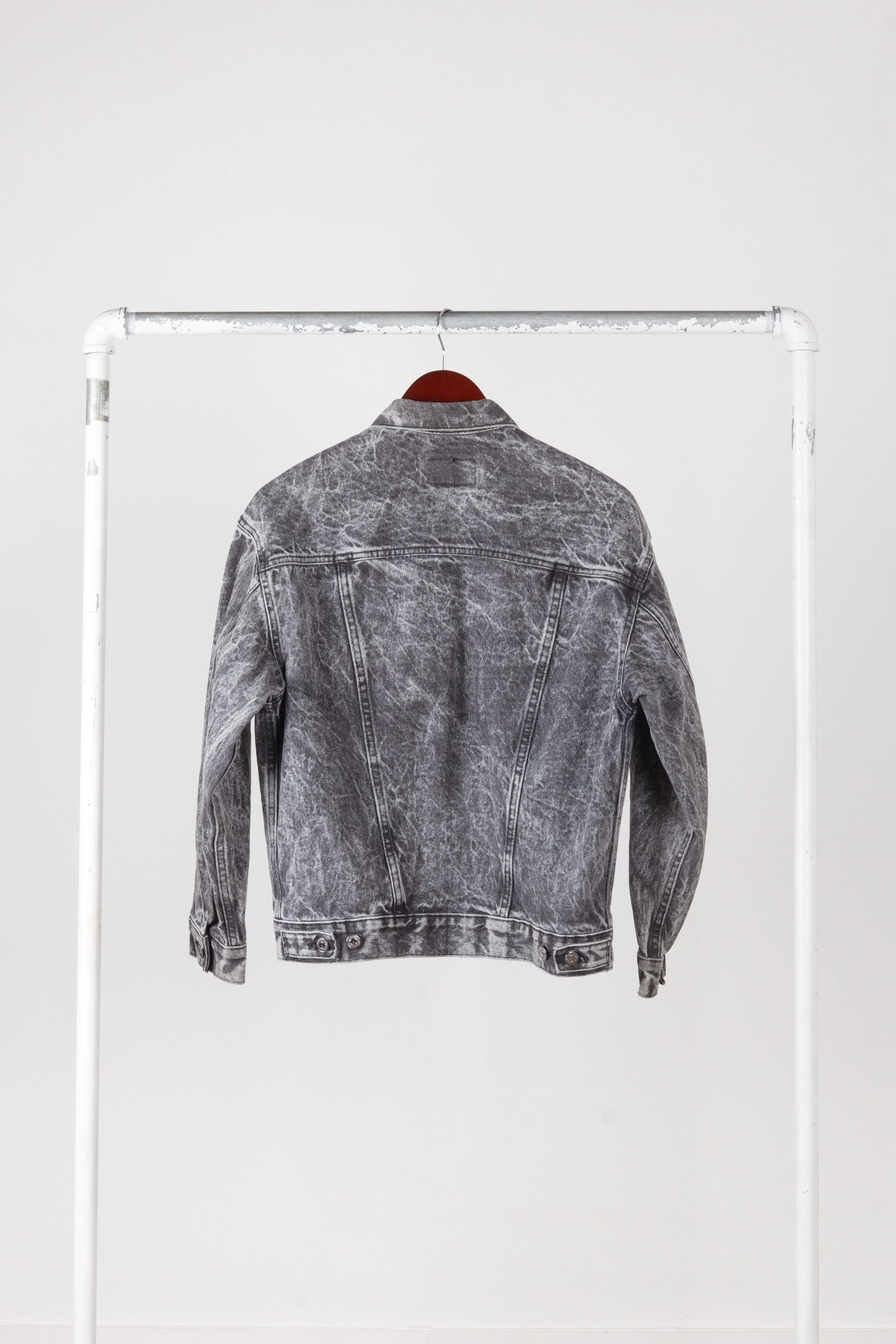 Vintage 80's Levi's 'Acid Wash' Denim Jacket Black