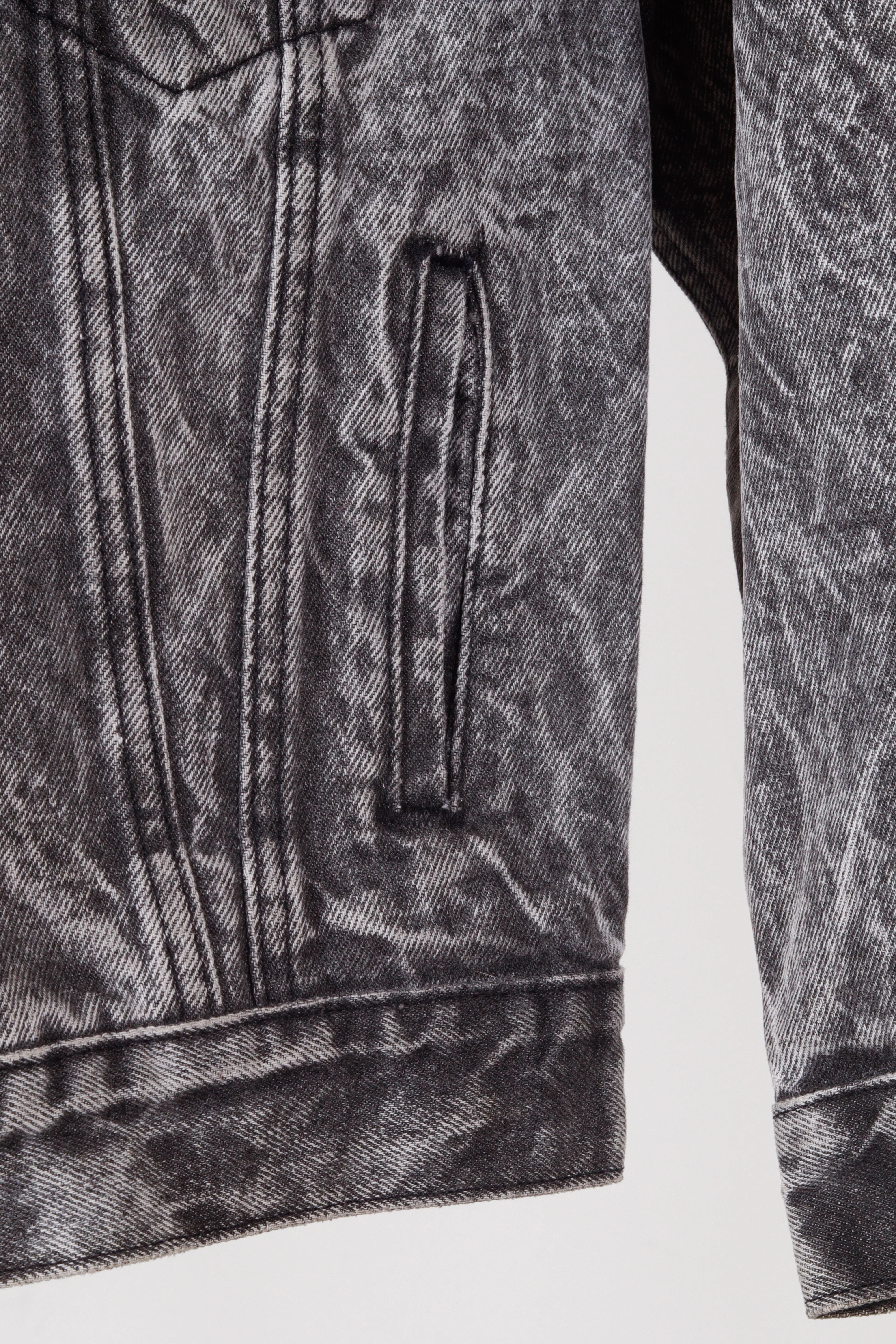 Vintage 80's Levi's 'Acid Wash' Denim Jacket Black