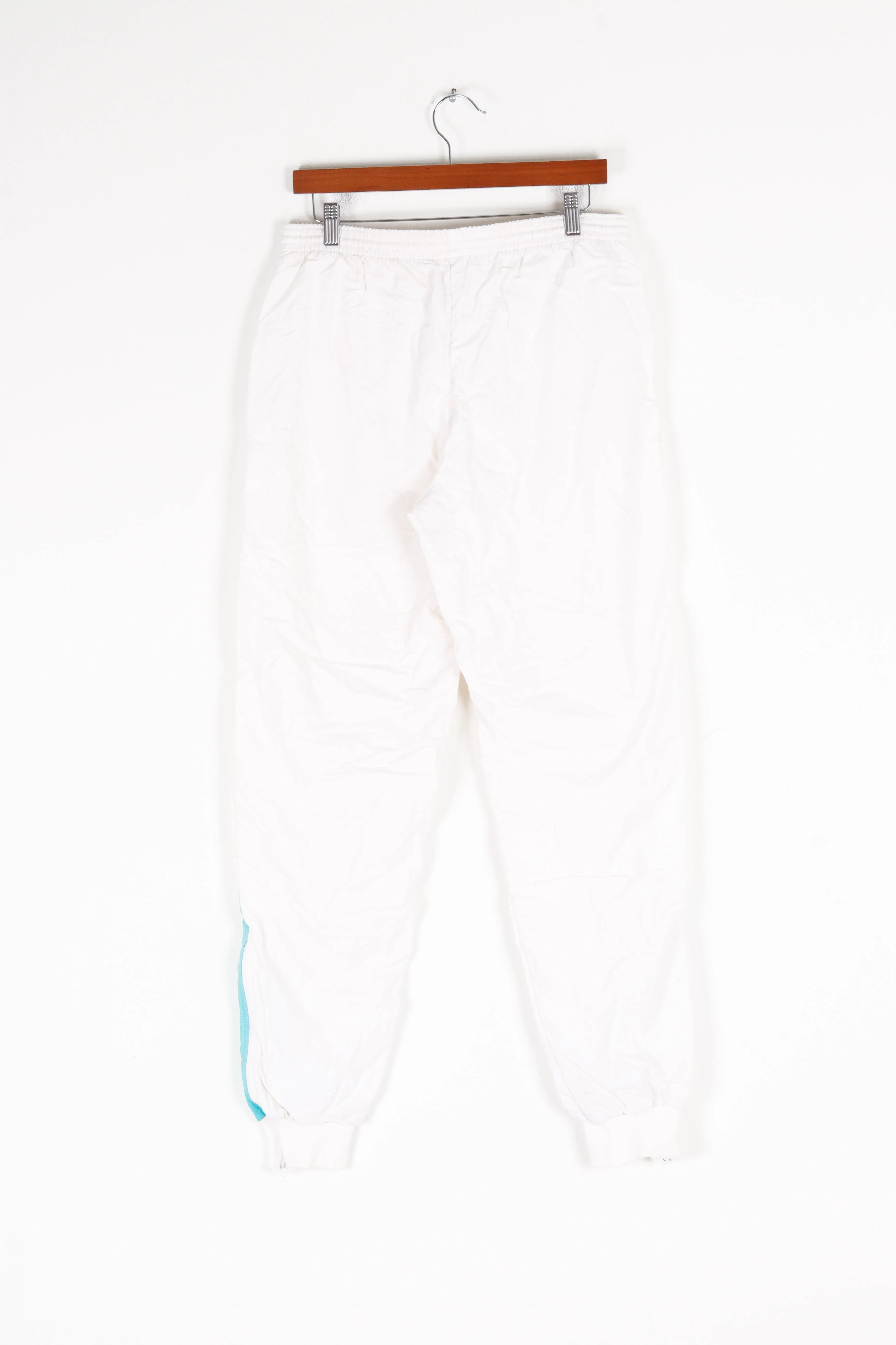 Vintage 90's Bally 'Embroidered Crest Logo' Track Pants White