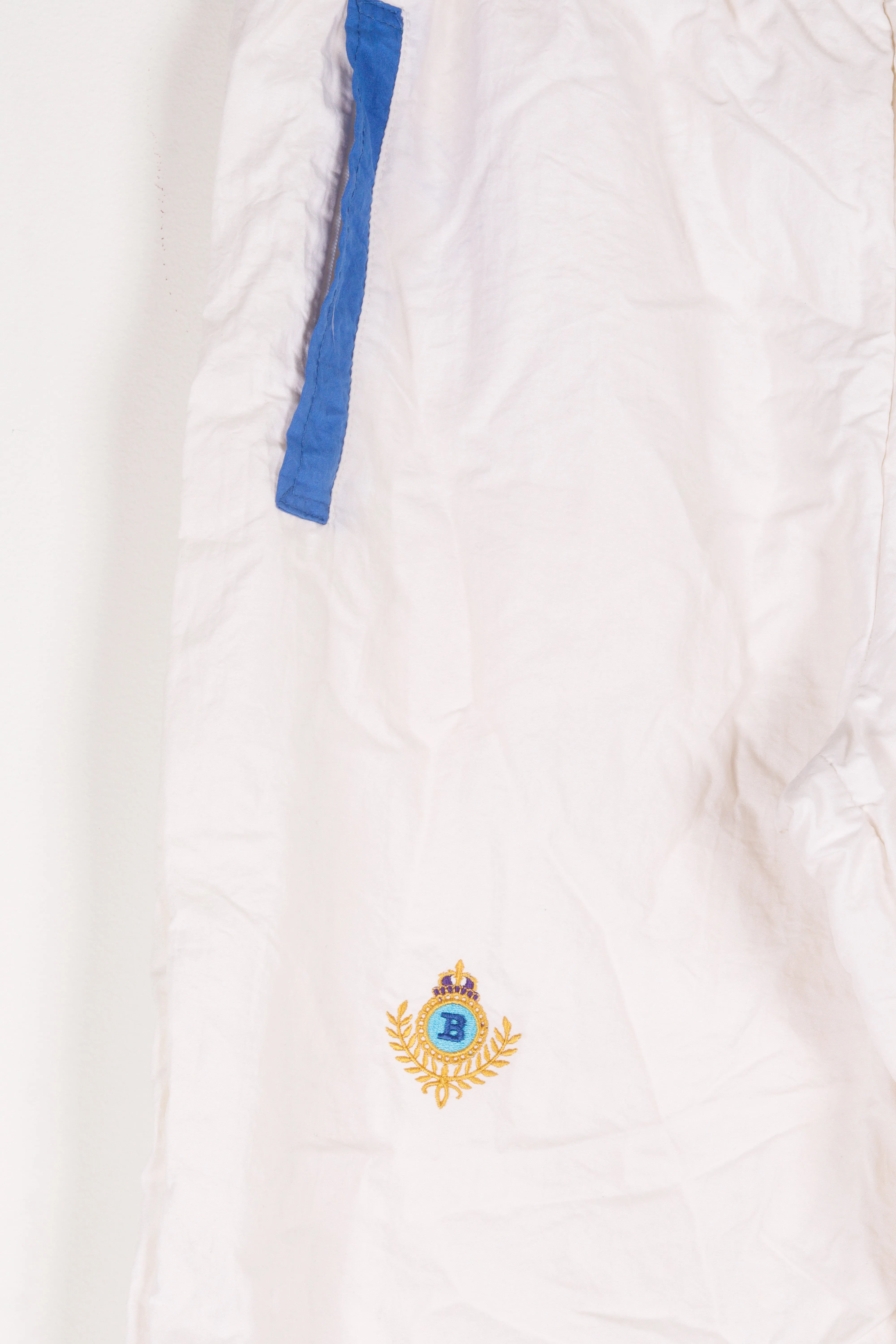 Vintage 90's Bally 'Embroidered Crest Logo' Track Pants White