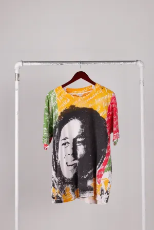 Vintage 90's Bob Marley 'Caricature All-Over Print' Tee