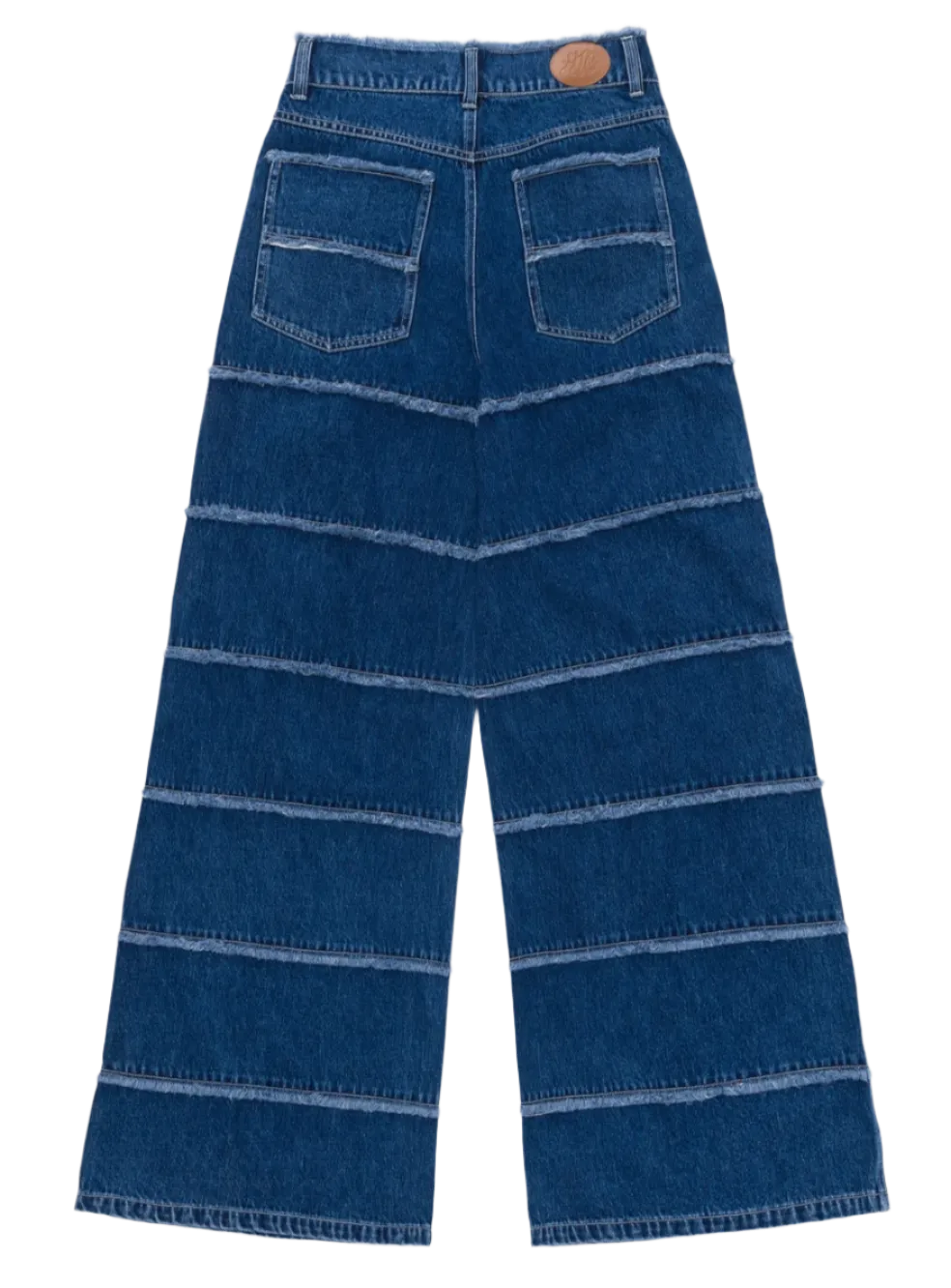 W Wide Leg Panel Denim Pant
