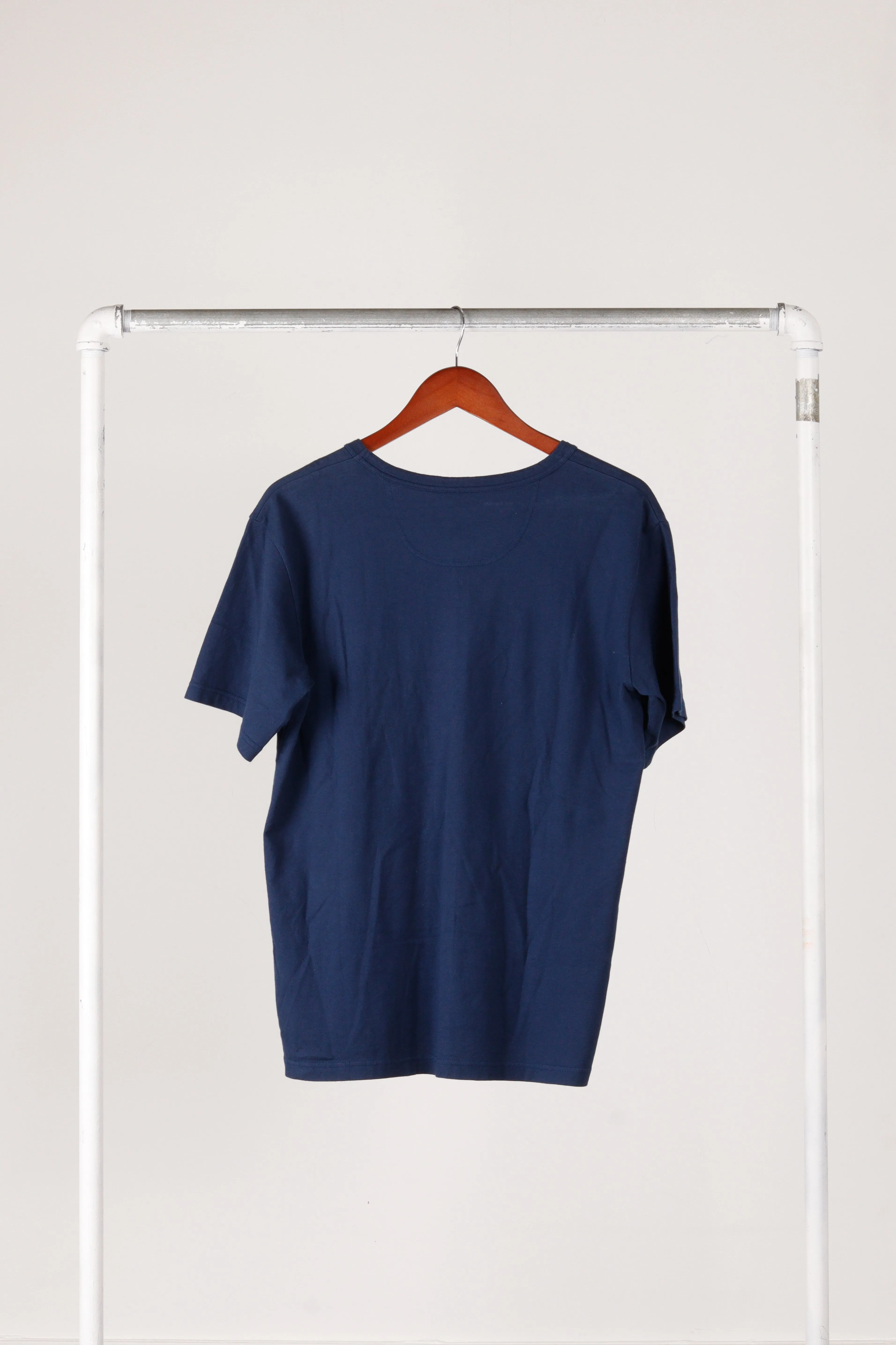 White Mountaineering FW13 'Wool Cable Knit Pocket' T-Shirt Navy (2013)